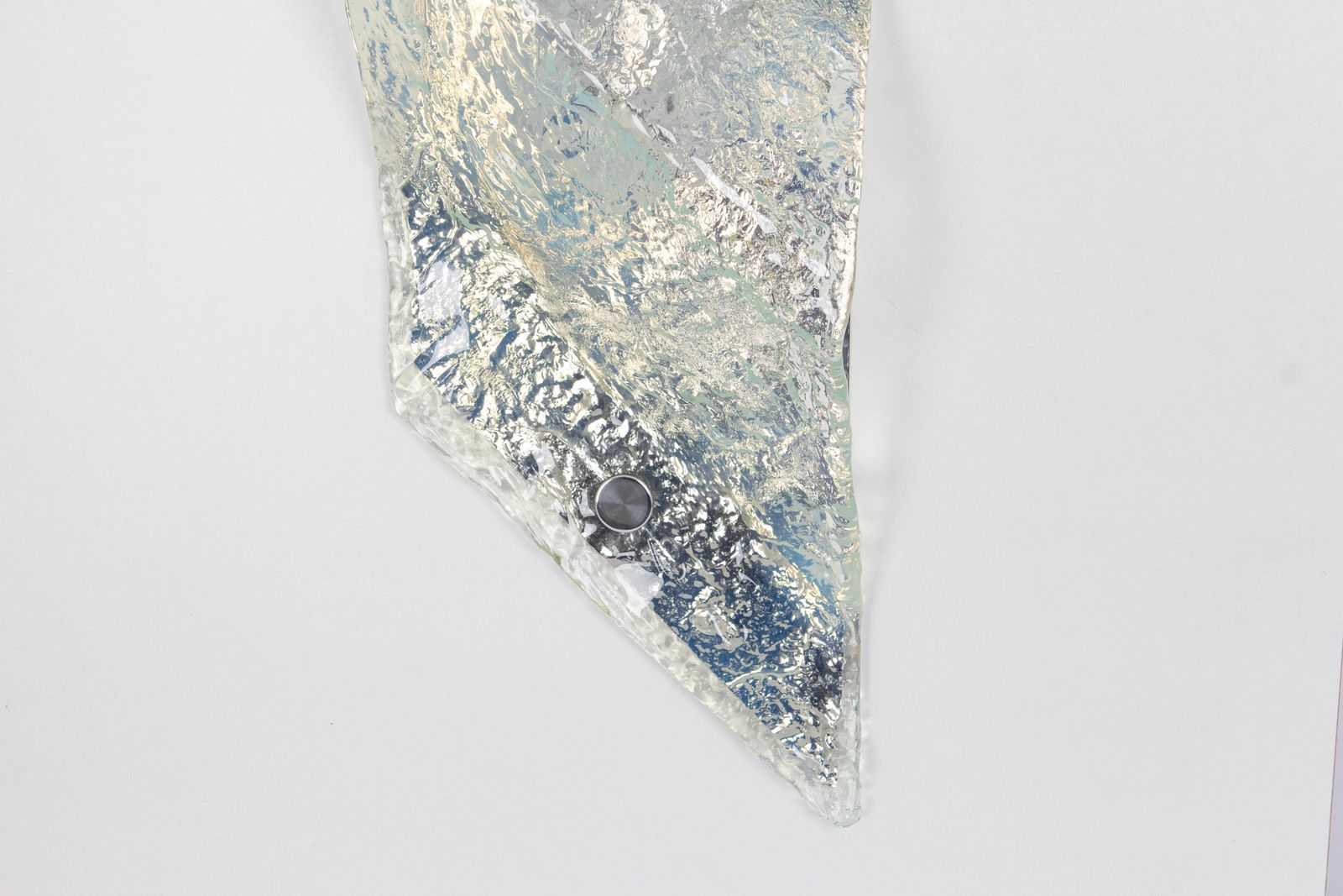 1 Of 7 Large Blue Murano Glass Wall Lamp By Carlo Nason For Mazzega, Italy, 70s photo 943.0
