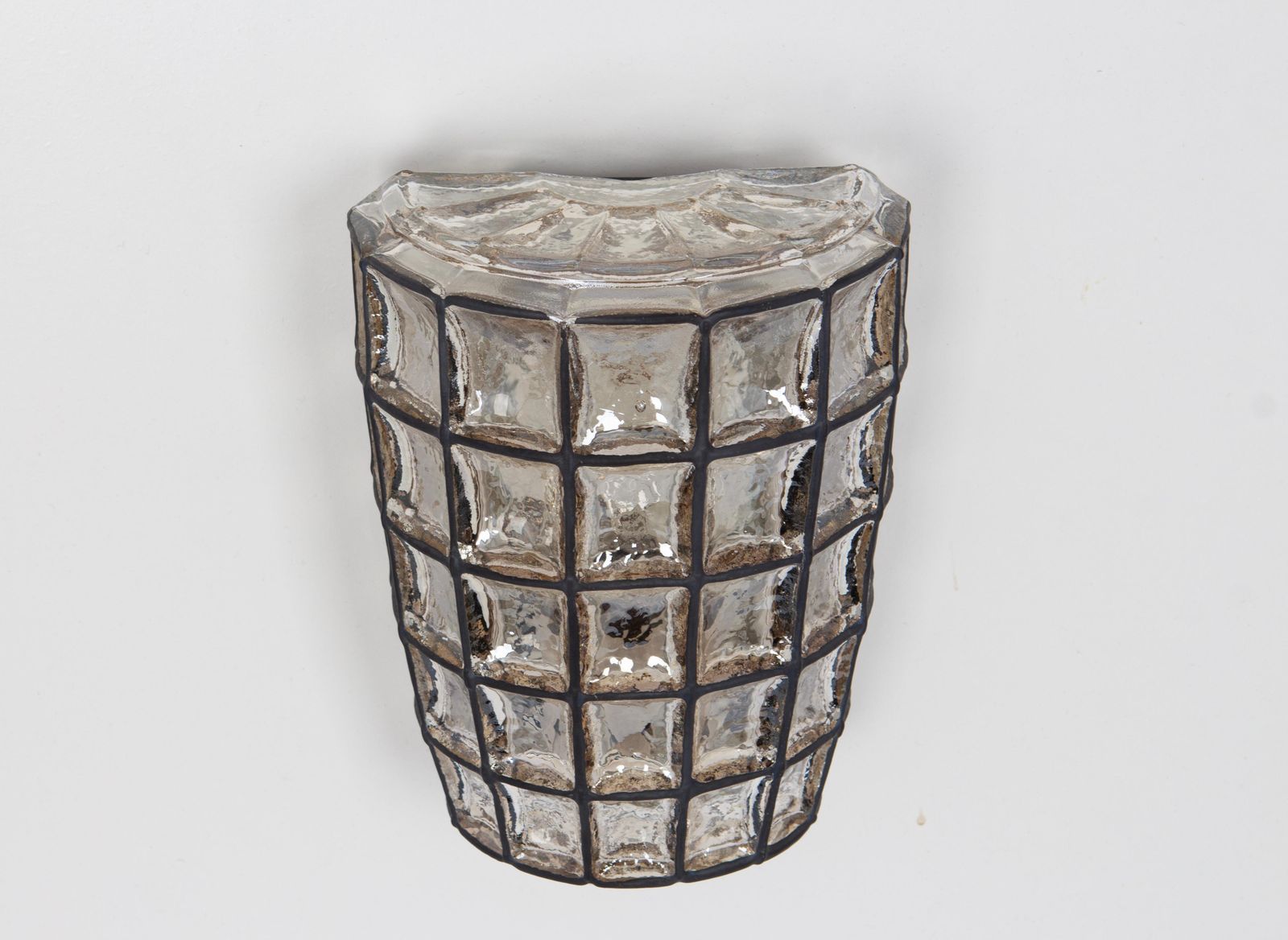 1 Of 2 Pairs Of  Wall Lights Sconces Iron Glass By Limburg, Germany, 1960s photo 1458.0