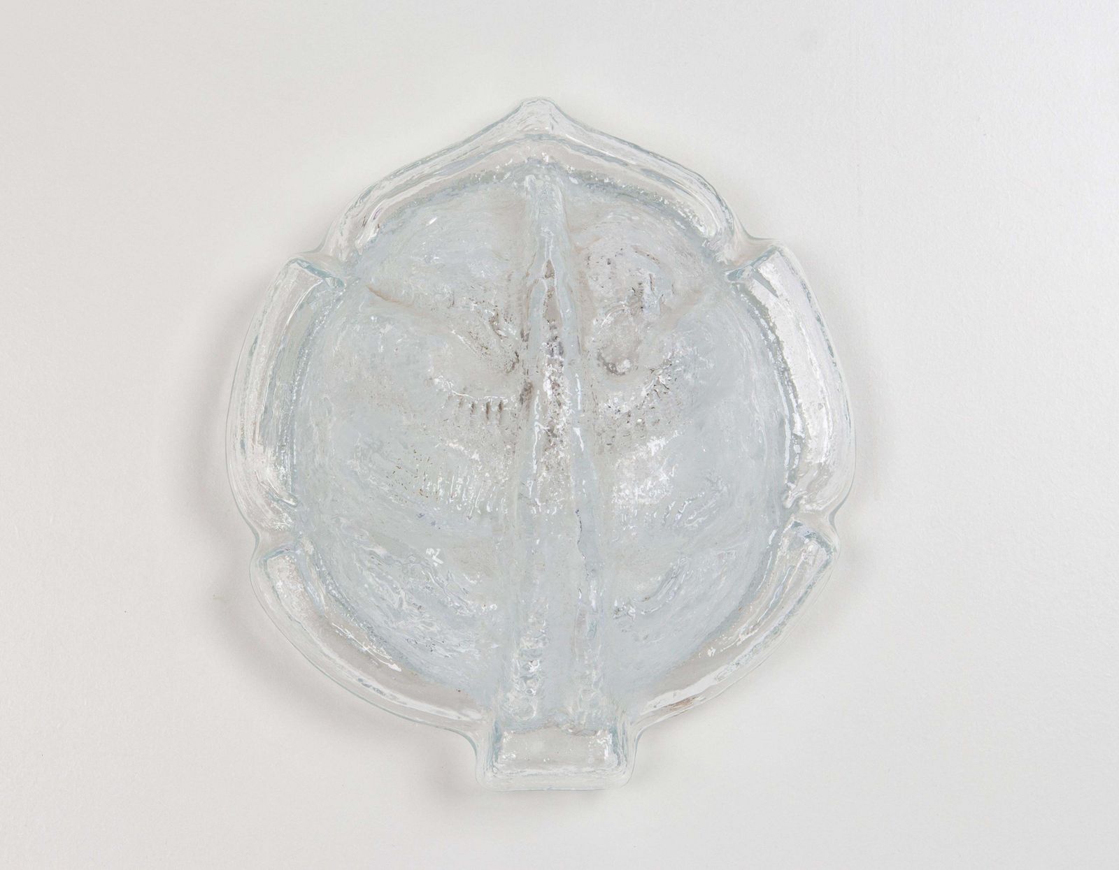 1 Of 6 Ice Glass Shell Glass Wall Light Sconce By Limburg, Germany, 1970s photo furniture