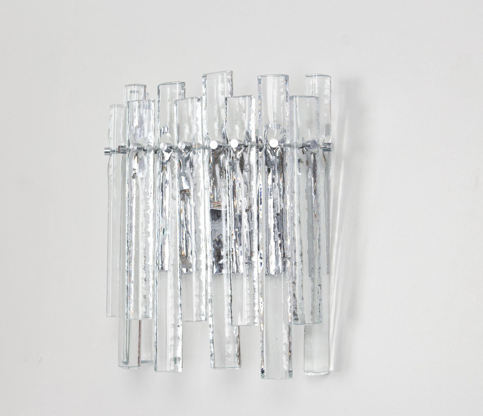 Pair Of Stunning Crystal Rod Sconces By Kinkeldey, Germany, 1970s photo for sale