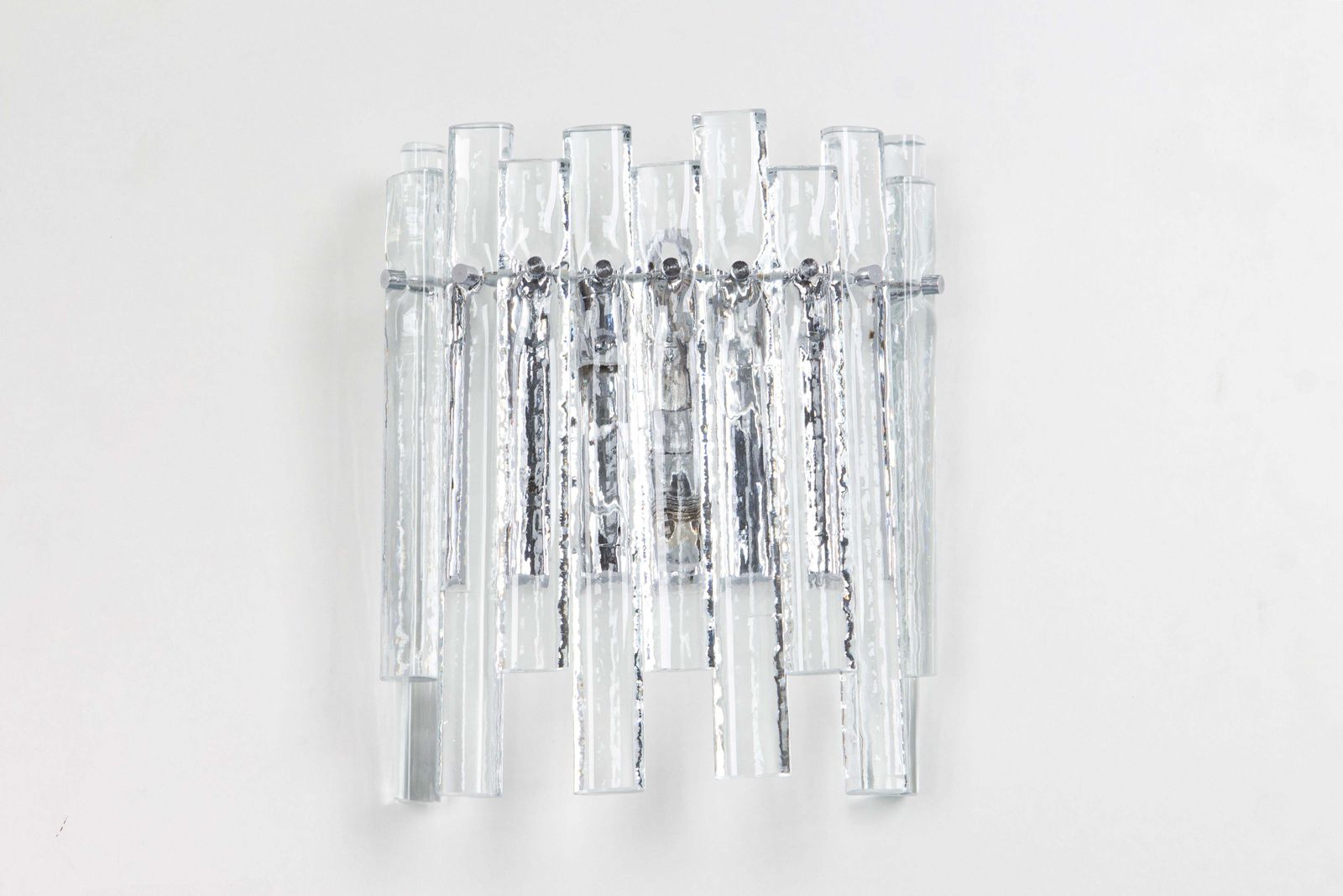 Pair Of Stunning Crystal Rod Sconces By Kinkeldey, Germany, 1970s photo buy