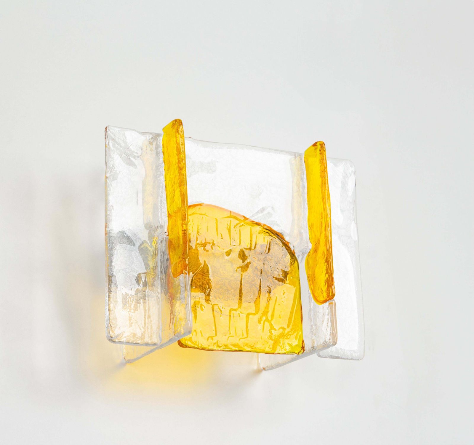 Set Of 2 Murano Glass Sconces Wall Lights By Mazzega, Italy, Circa 1970s photo for sale
