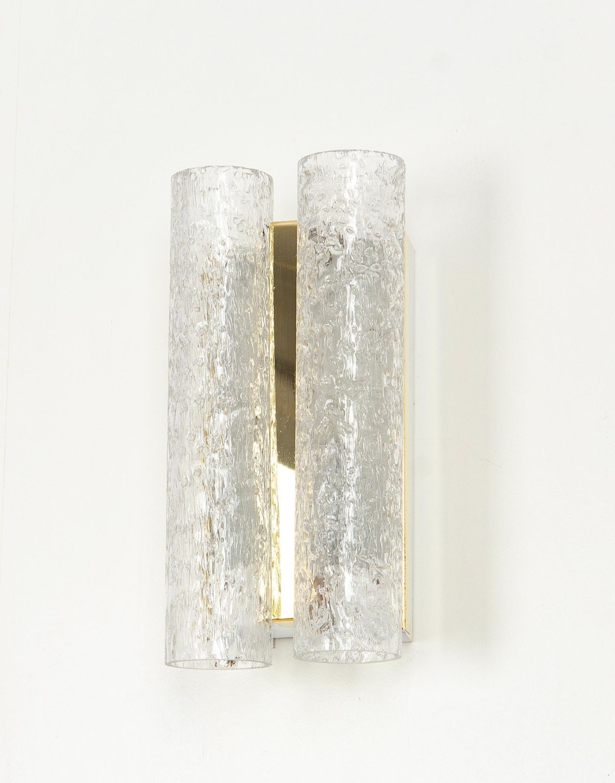 1 Of 7  Brass Or Ice Glass Wall Sconces By Doria, Germany, 1960s photo furniture