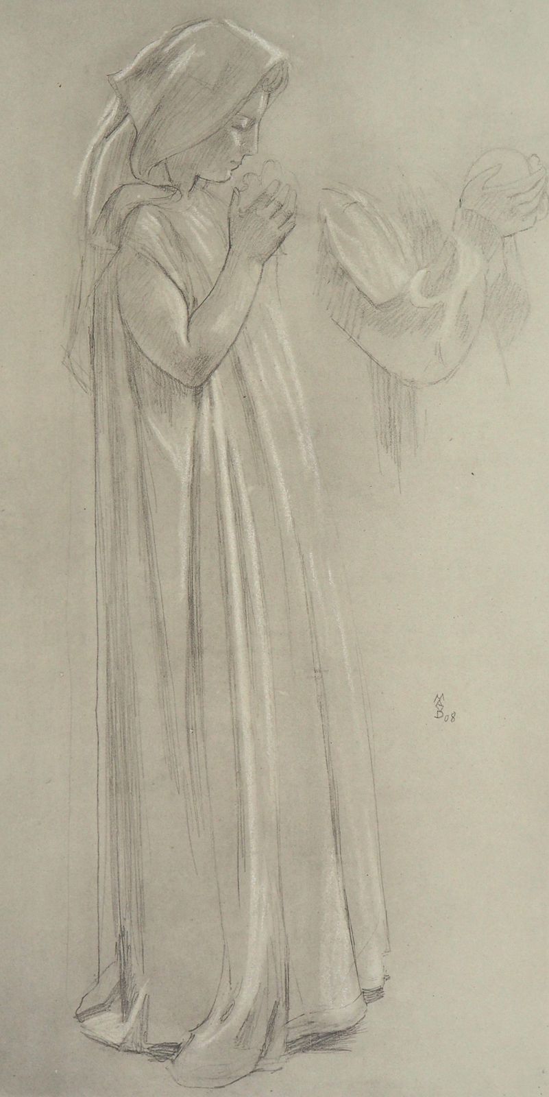 Maurice Denisstudy Of A Praying Woman   Lithograph Signed1918 photo for sale