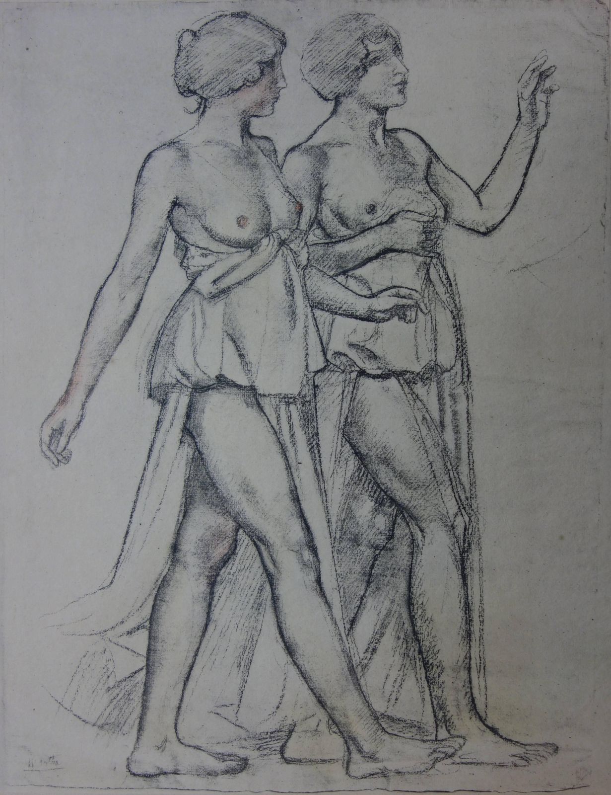 Maurice Denistwo Nudes Walking   Original Lithograph, 1918