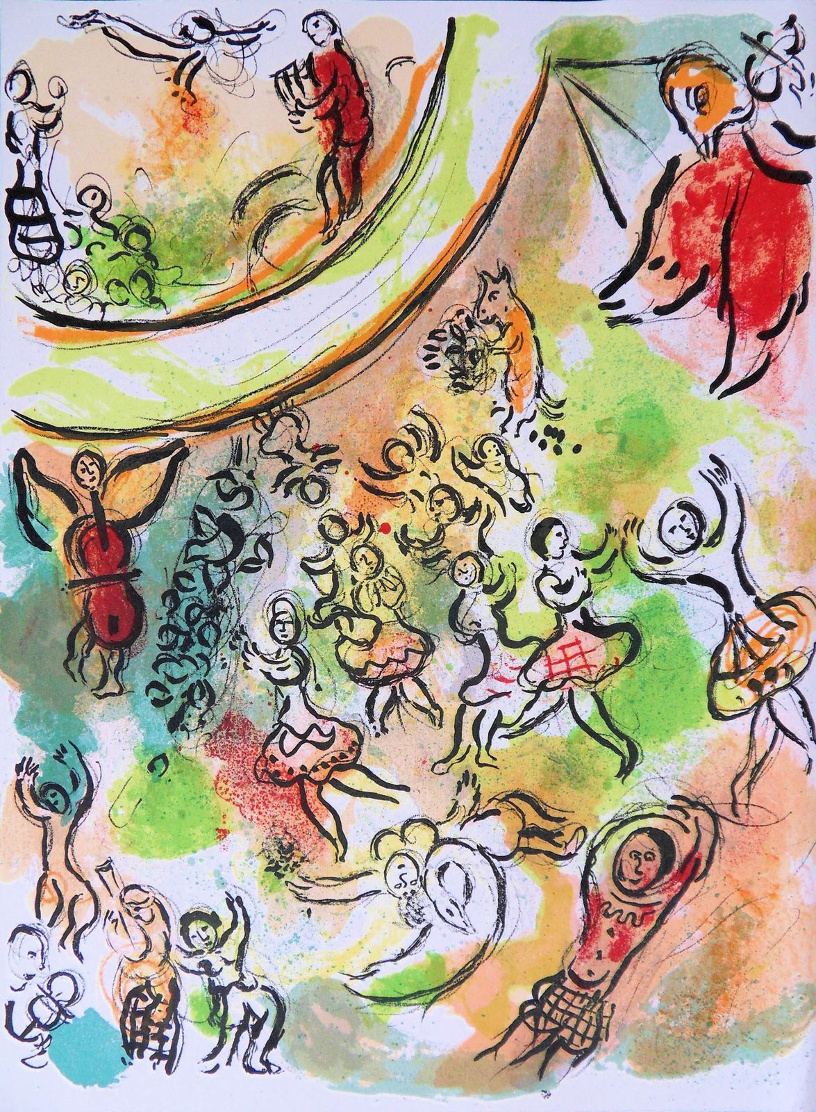Marc Chagallparis : Ceiling Of Opera Garnier   Original Lithograph (Mourlot #434)1962