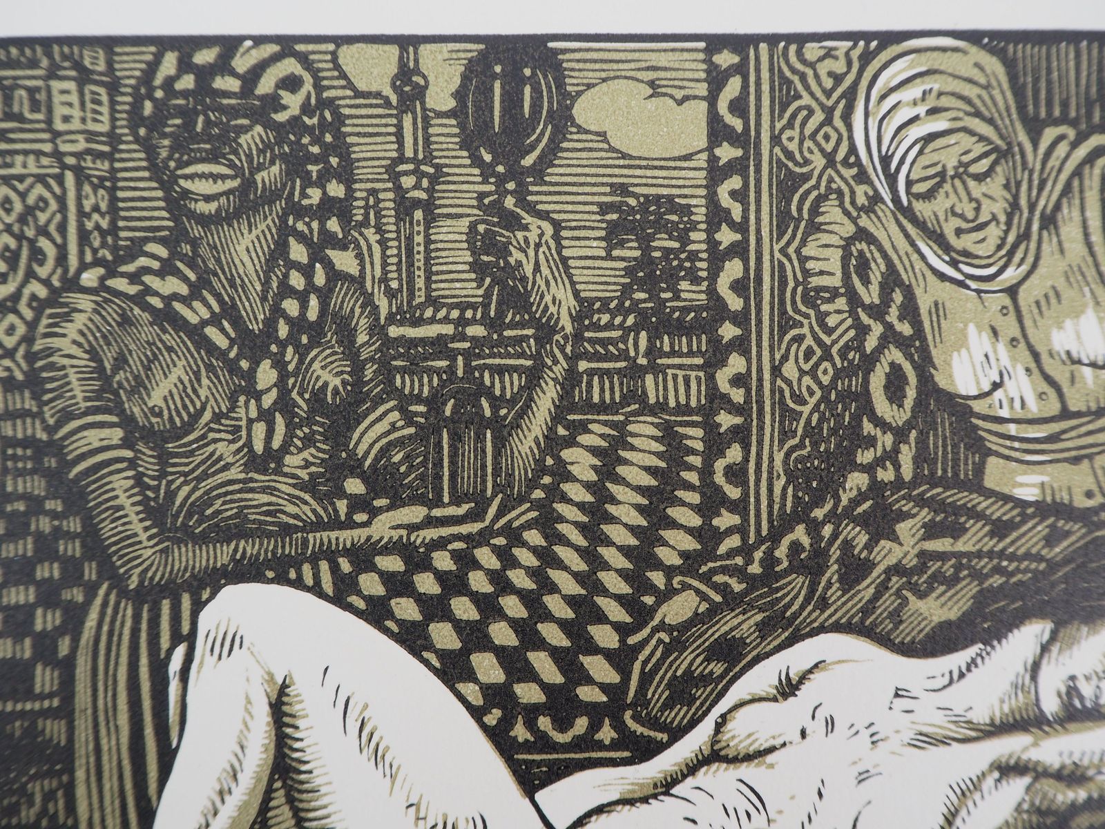 Louis Jou Mythology : Danae Sleeping   Original Wooodcut, Handsigned & Numbered1921 photo 172.0