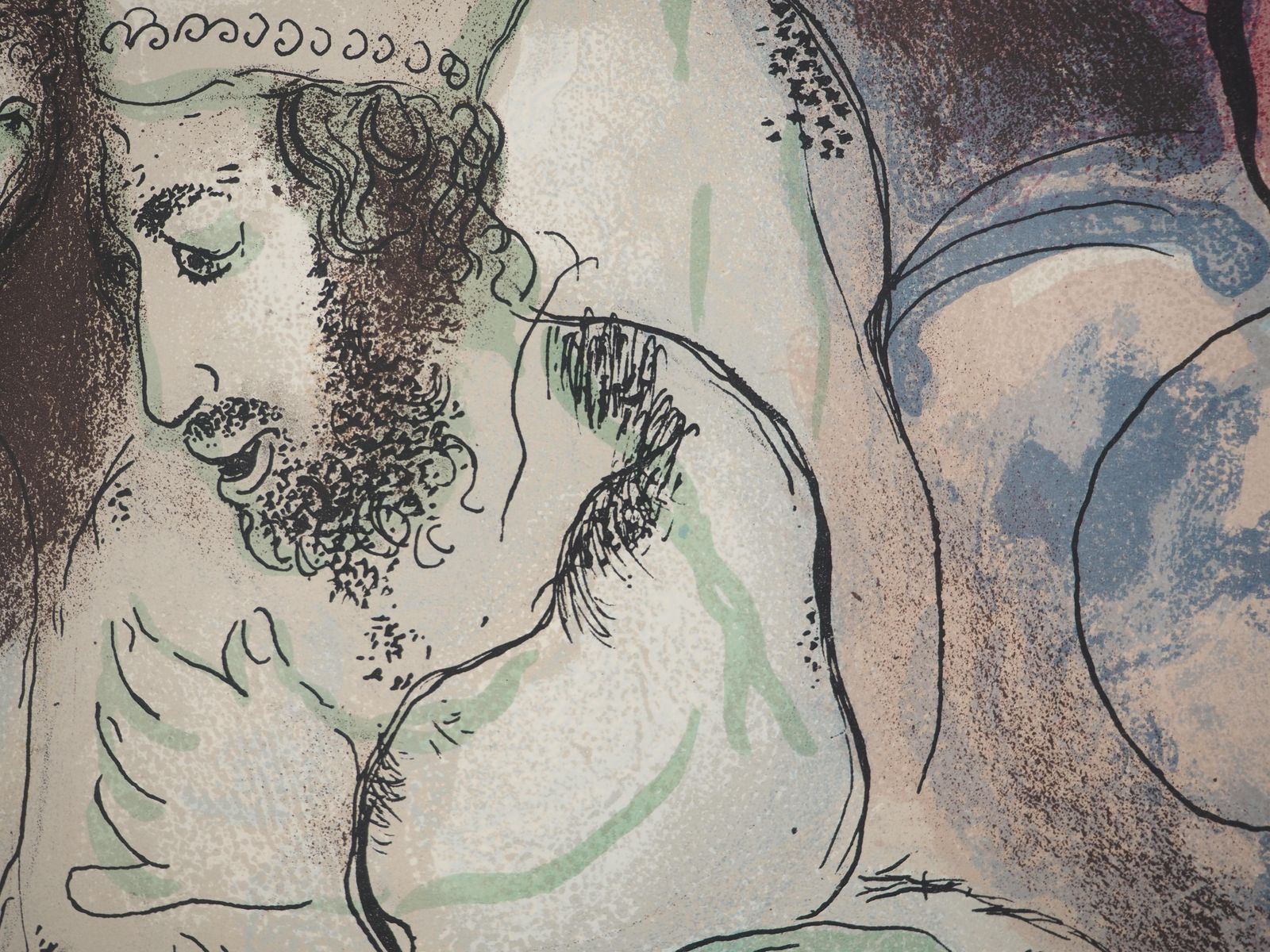 Marc Chagallthe Bible : The Dream Of Abimelech   Original Lithograph (Mourlot #239)1960 photo furniture