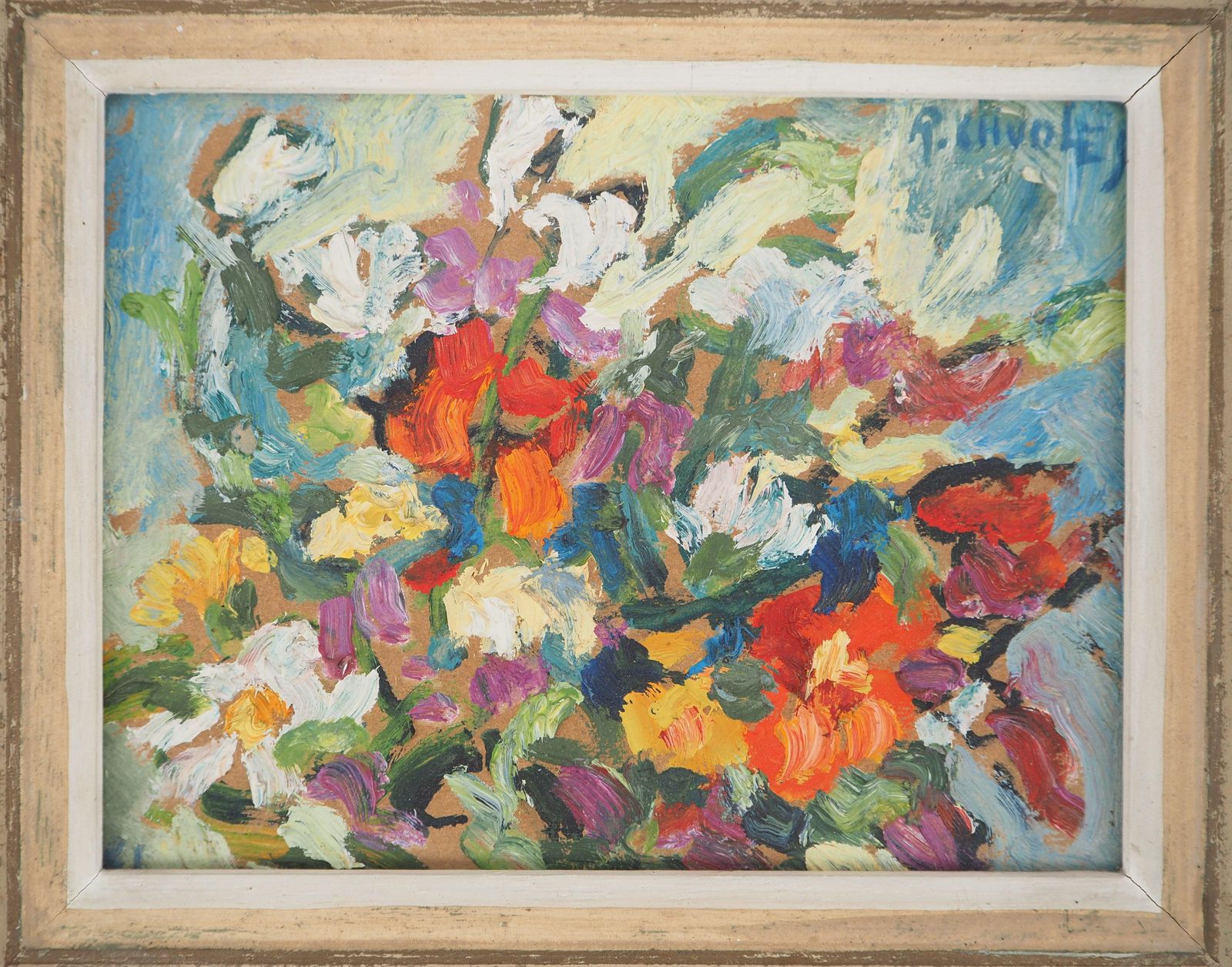 Rafael Chwolesbouquet Of Flowers   Original Oil Painting, Handsigned And Framed1979