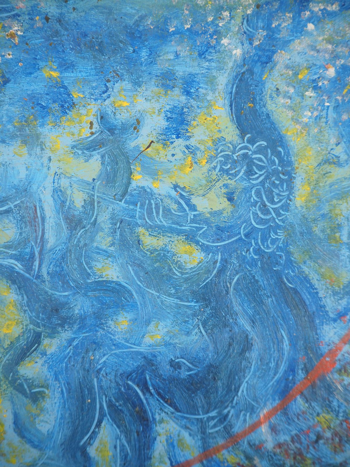 Meyer Lazarsurrealism : The Garden Of Eden   Original Oil Painting, Handsigned1980 photo Art
