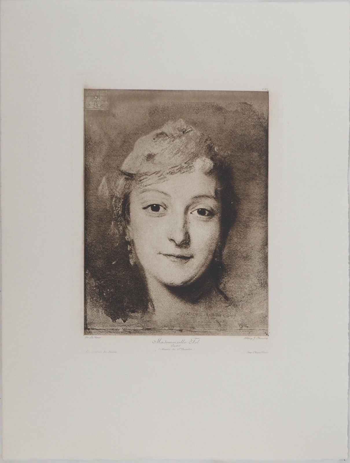 The Opera Singer : Mademoiselle Fel   Etching