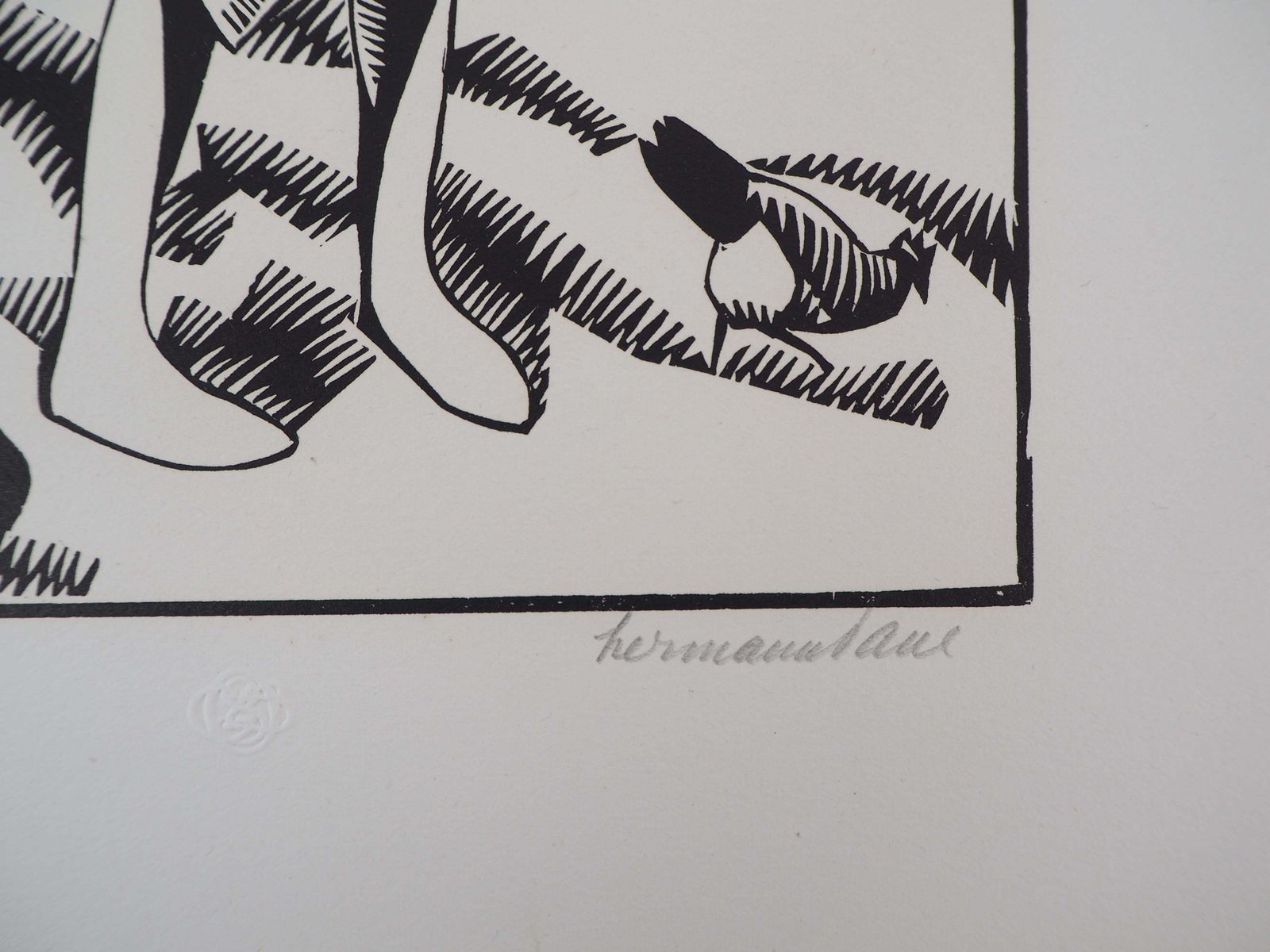 René Georges Hermann Paulmaternity: Hug After A Mistake   Original Wooodcut, Handsigned & Numbered1927 photo Art