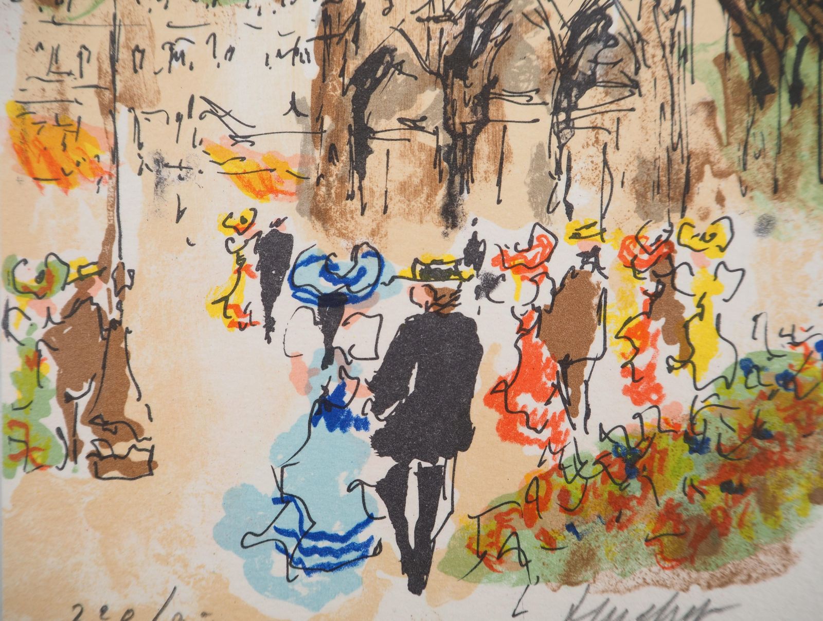 Urbain Huchetparis : Notre Dame During Summer   Original Lithograph Handsigned And Numbered1980 photo for sale