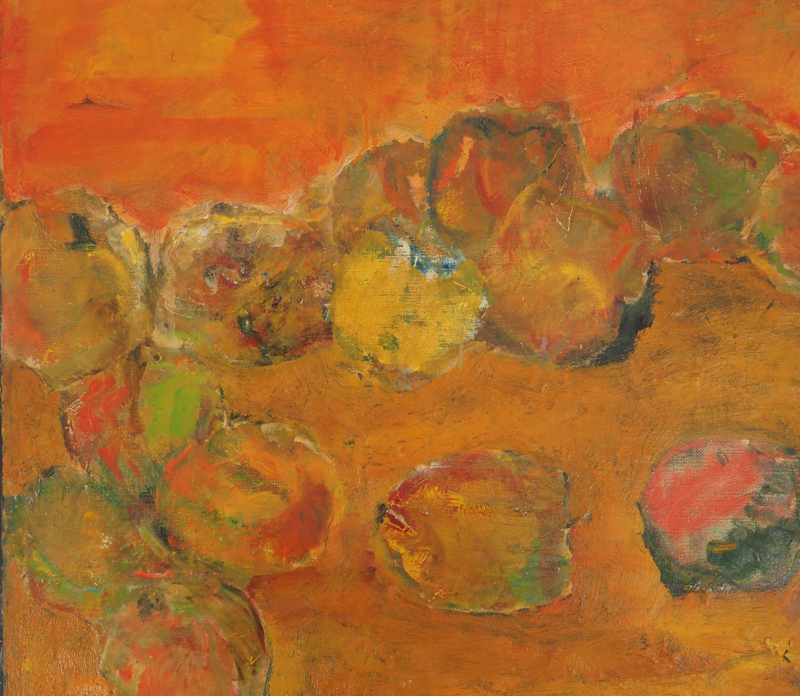 Pierre Garcia Fonstribute To Cezanne : 14 Apples   Original Oil On Canvas, Signed1964 photo Art