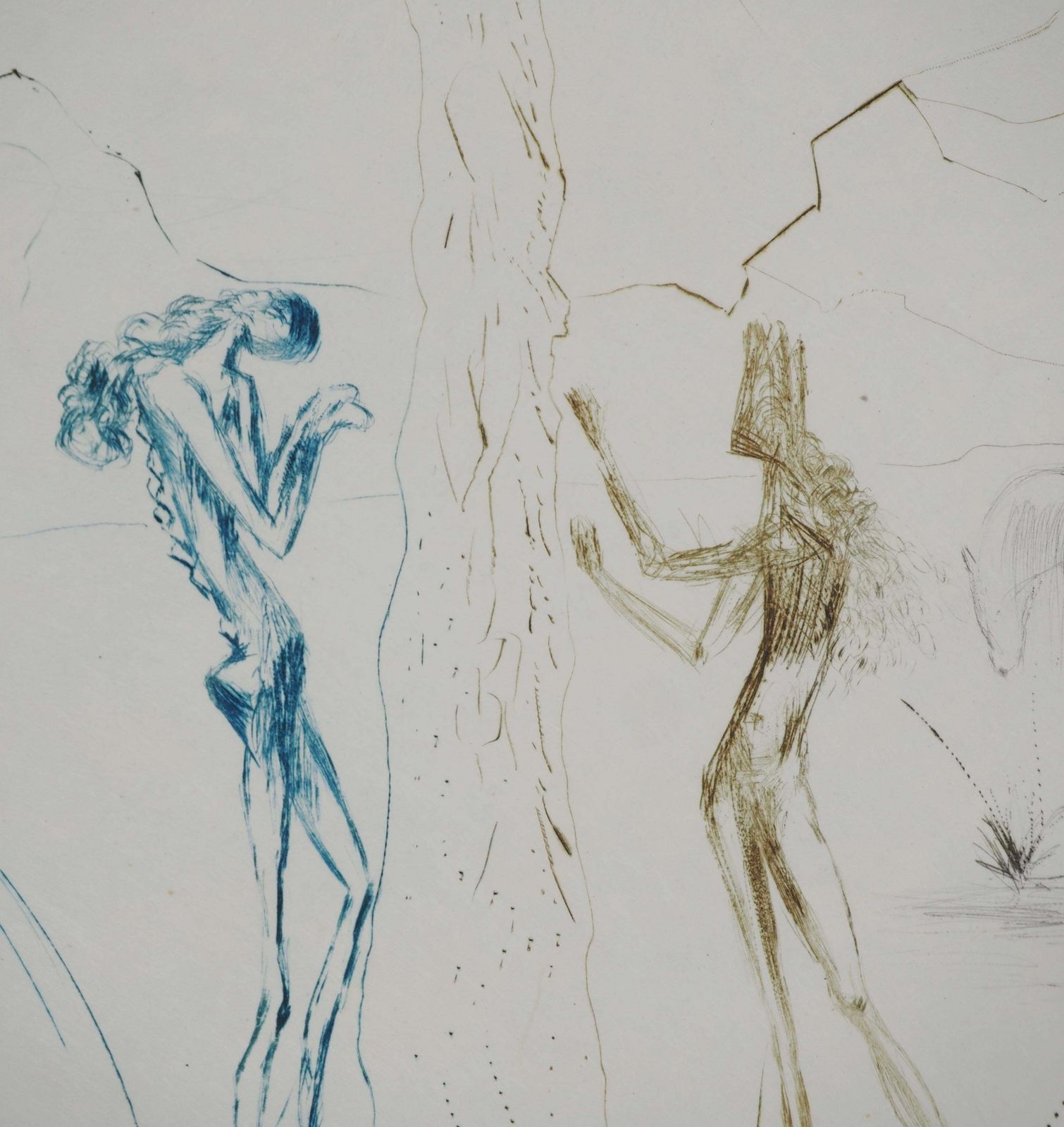 Salvador Dalí­Under The Parasol Pine   Original Etching Handsigned (Field #70 10 I)1970 photo Art