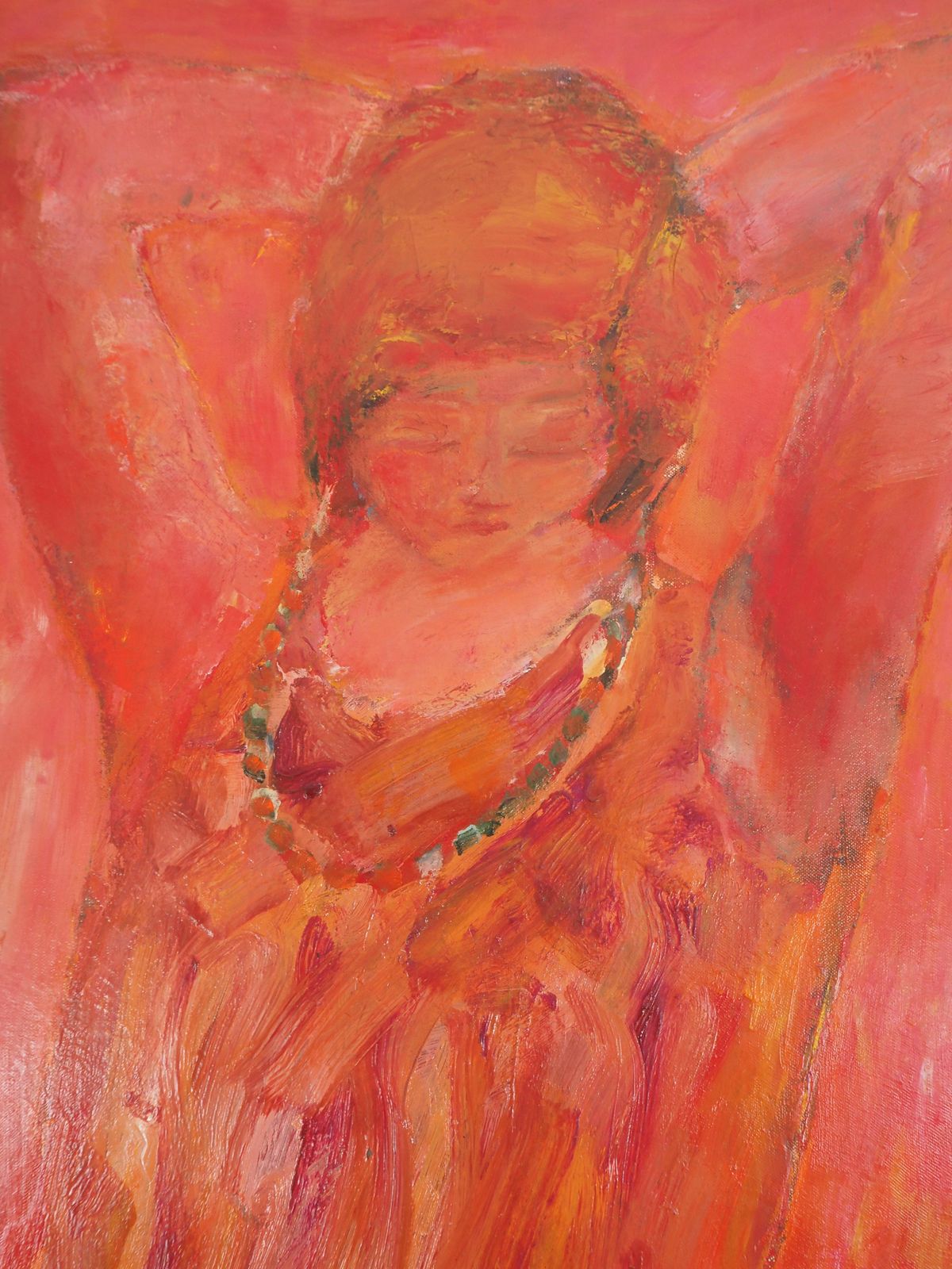 Pierre Garcia Fonsred Young Girl With A Necklace   Original Oil On Canvas, Signedc. 1965 photo 1029.0