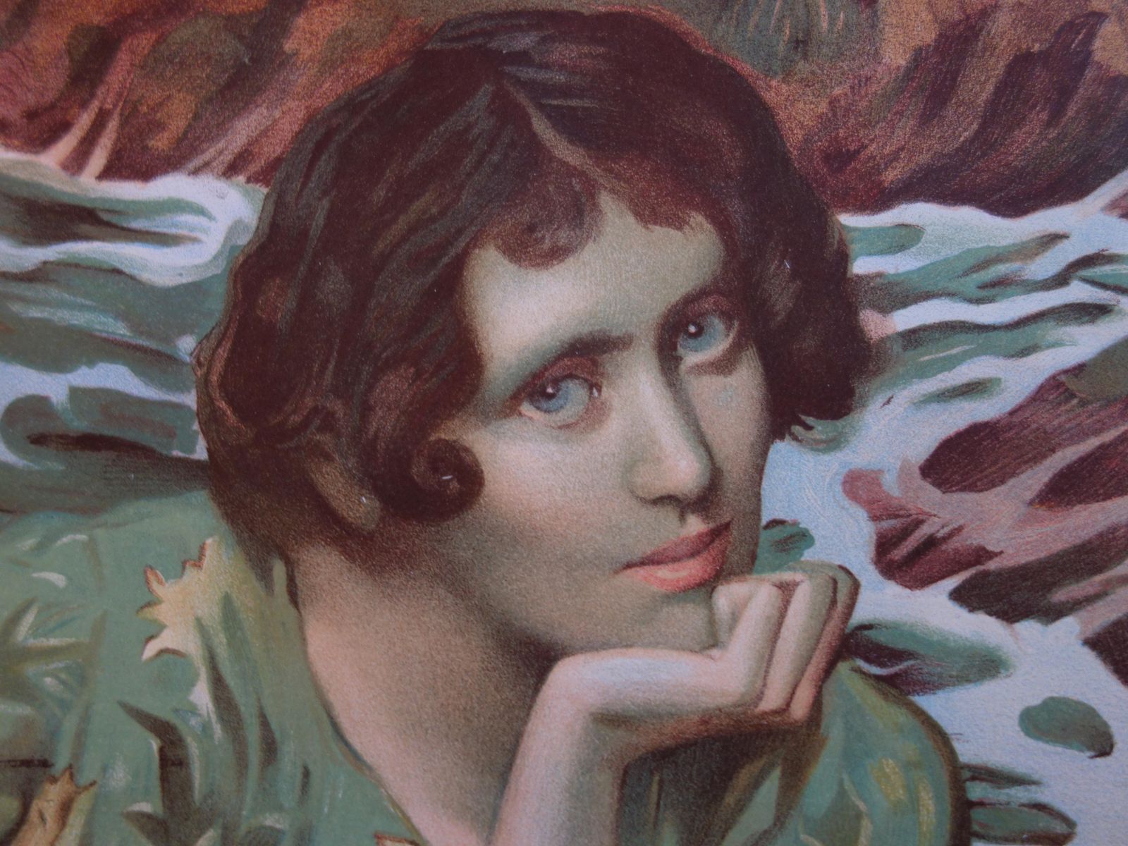 Lucien Hector Monodsymbolism : Spirit Of The Water   Original Lithograph 18991899 photo Art