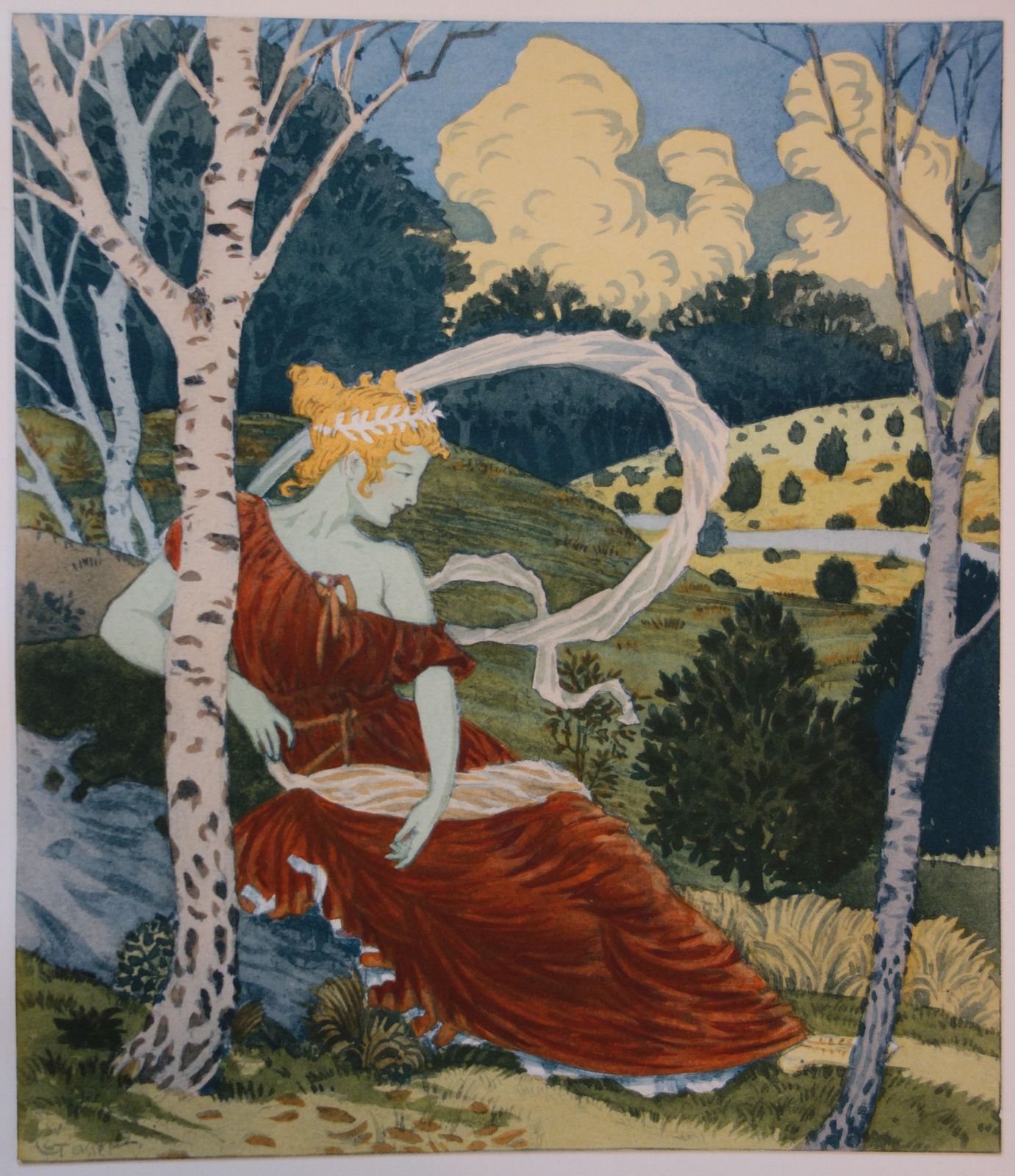 Eugène Grassetantic Beauty In The Woods   Original Lithograph   18981898