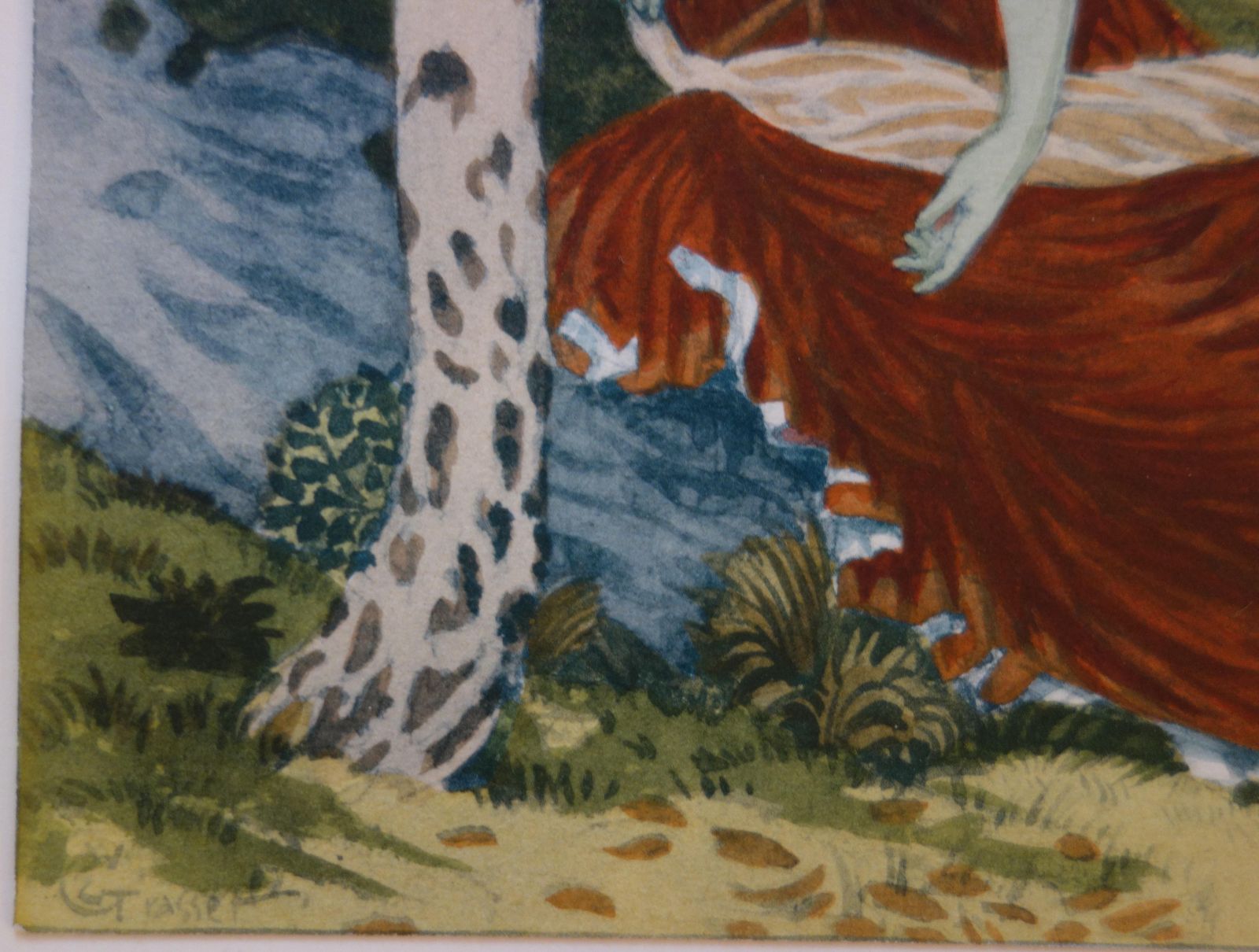 Eugène Grassetantic Beauty In The Woods   Original Lithograph   18981898 photo Art