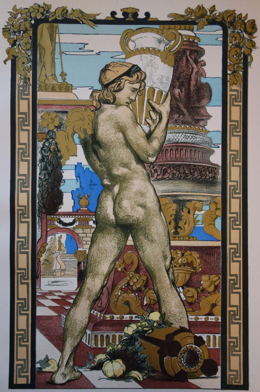 Maurice Desvallièresmythology: Amphora Bearer   Original Lithograph1897/98