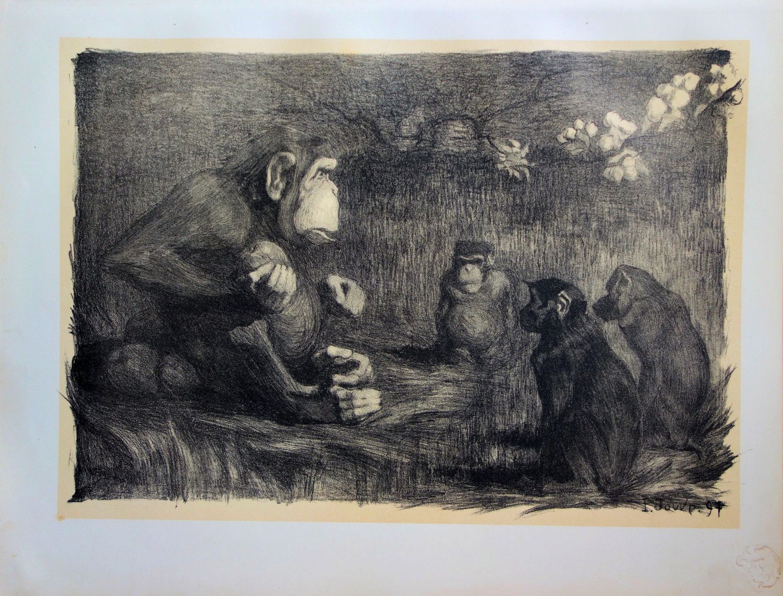 Paul Jouvemonkey Business : The Judgment Of Paris   Original Lithograph, 18971897 photo furniture