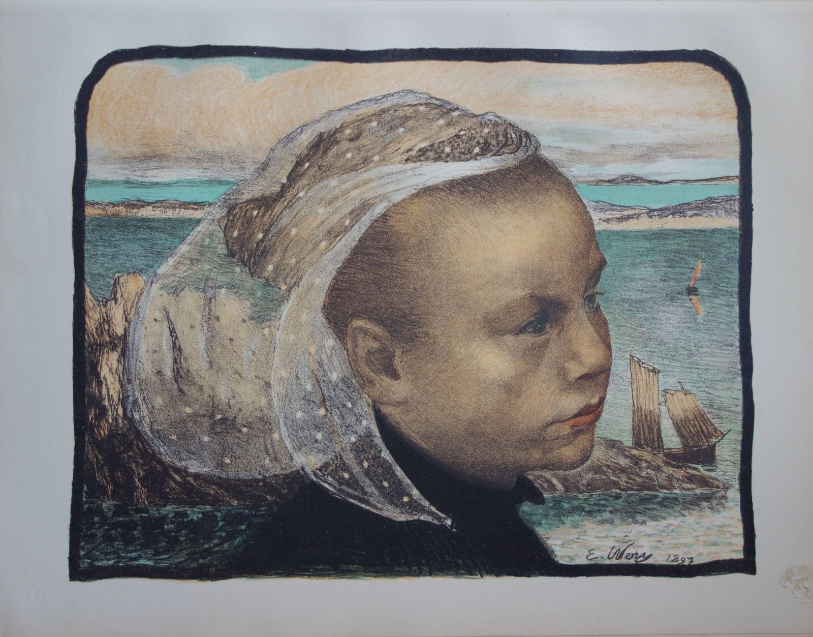 Emile Auguste Werybrittany   Original Lithograph (1897 1898)1897