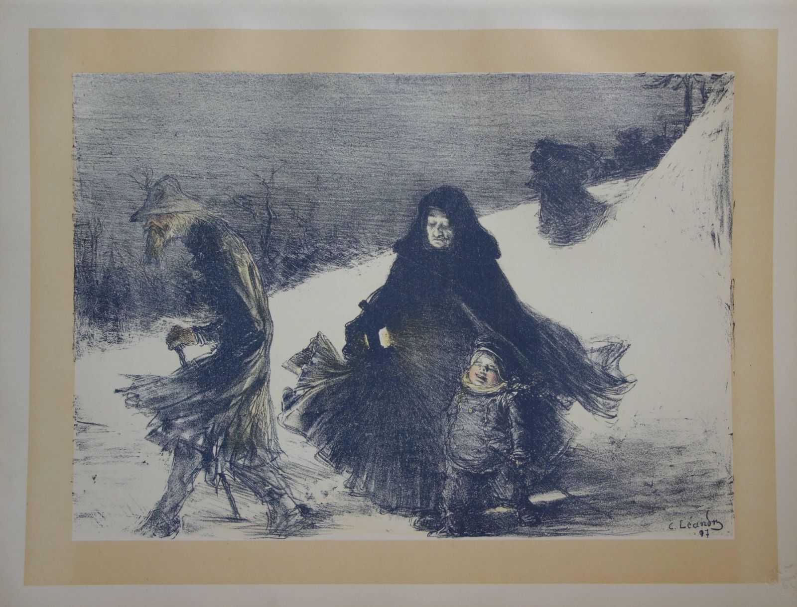 Charles Lucien Léandrechristmas   Original Lithograph (1897 1898)1897
