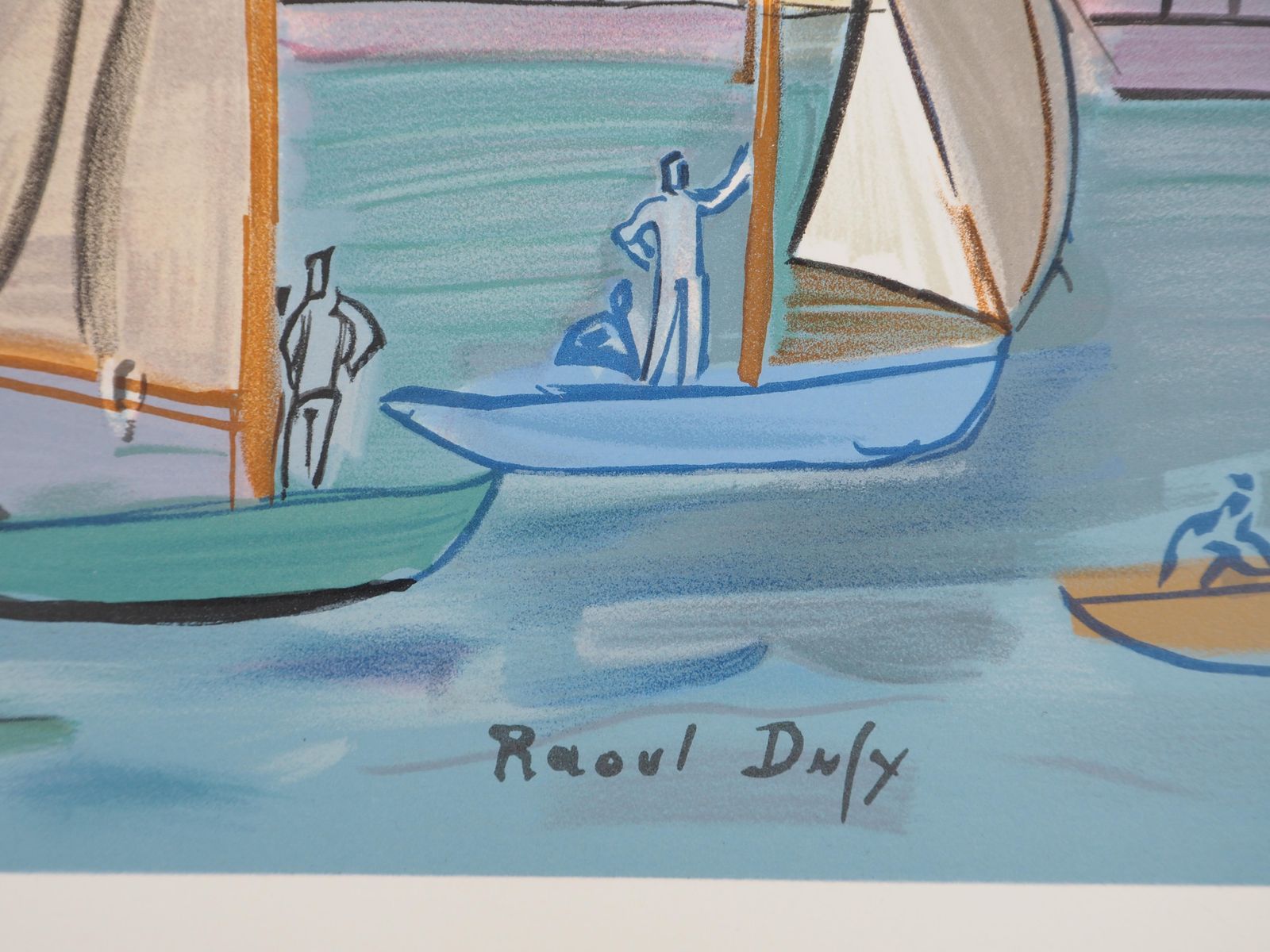 Raoul Dufysailboats   Lithograph   Printed Signature (Mourlot)1969 photo furniture