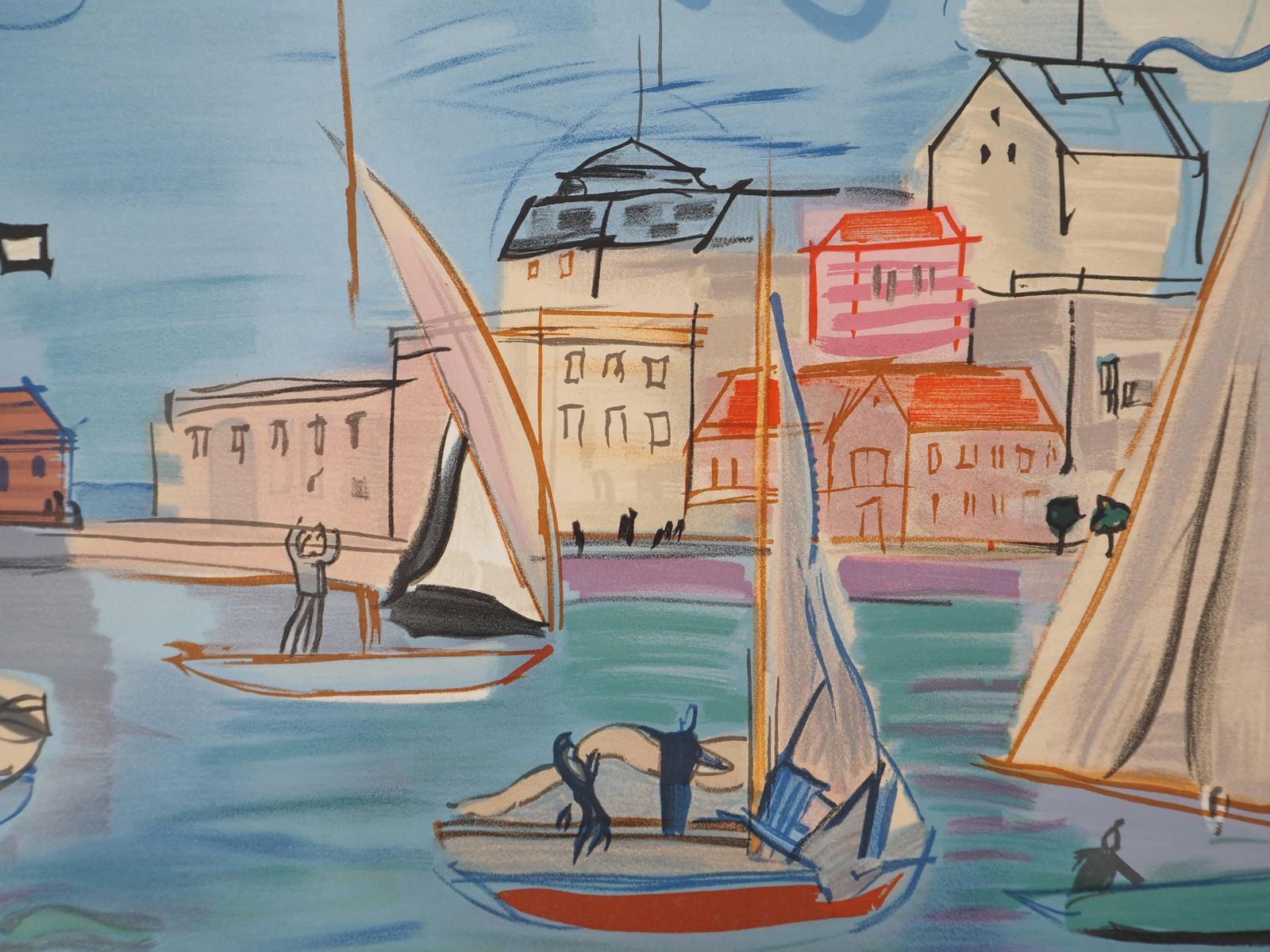 Raoul Dufysailboats   Lithograph   Printed Signature (Mourlot)1969 photo vinterior