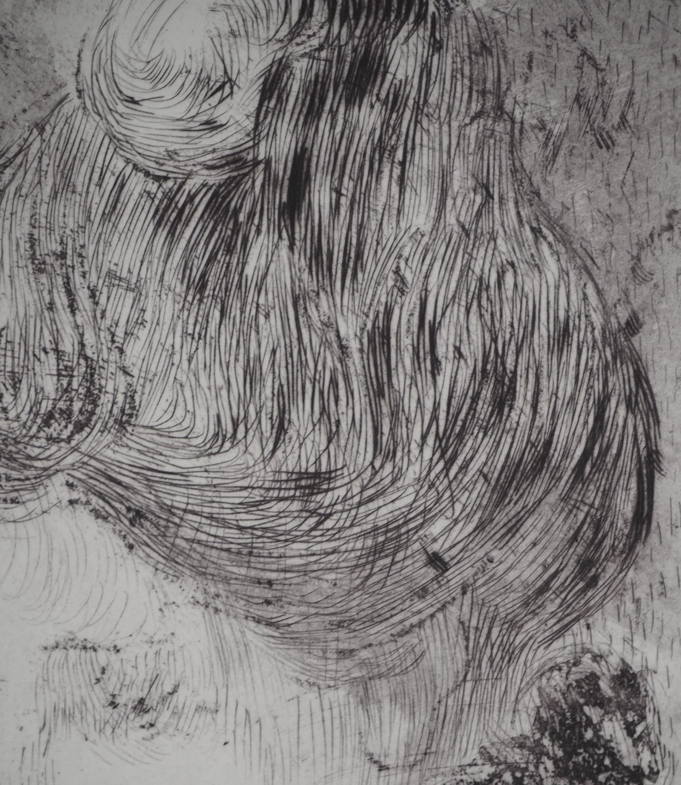 Louis Valtatthoughtful Woman   Etching From Louvre Museum photo 257.0