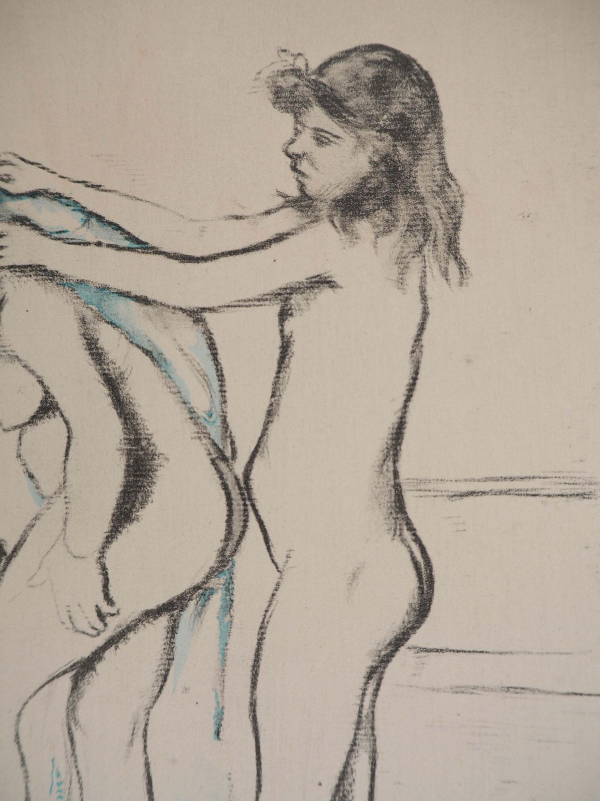The Bath : Two Women Wiping   Lithograph (Petrides 1947)1947 photo vinterior