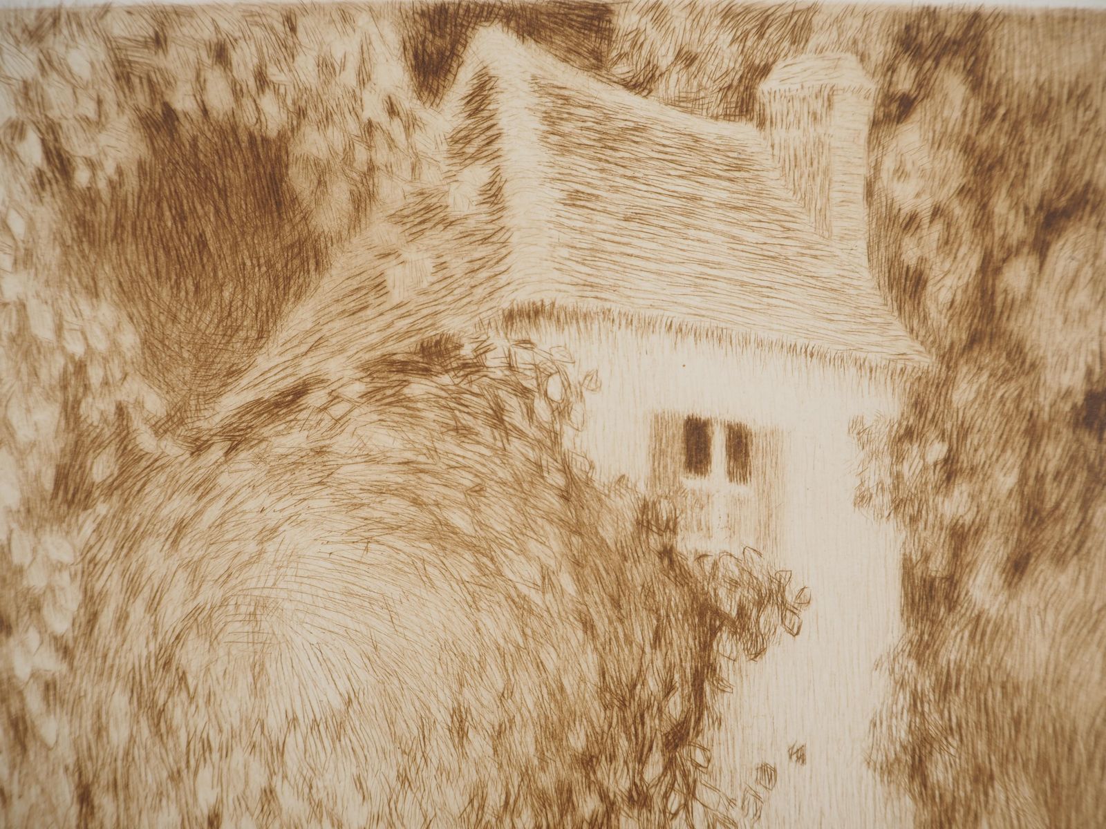 Henri Le Sidanerimpressionism : House In The Woods   Original Etching1928 photo 250.0