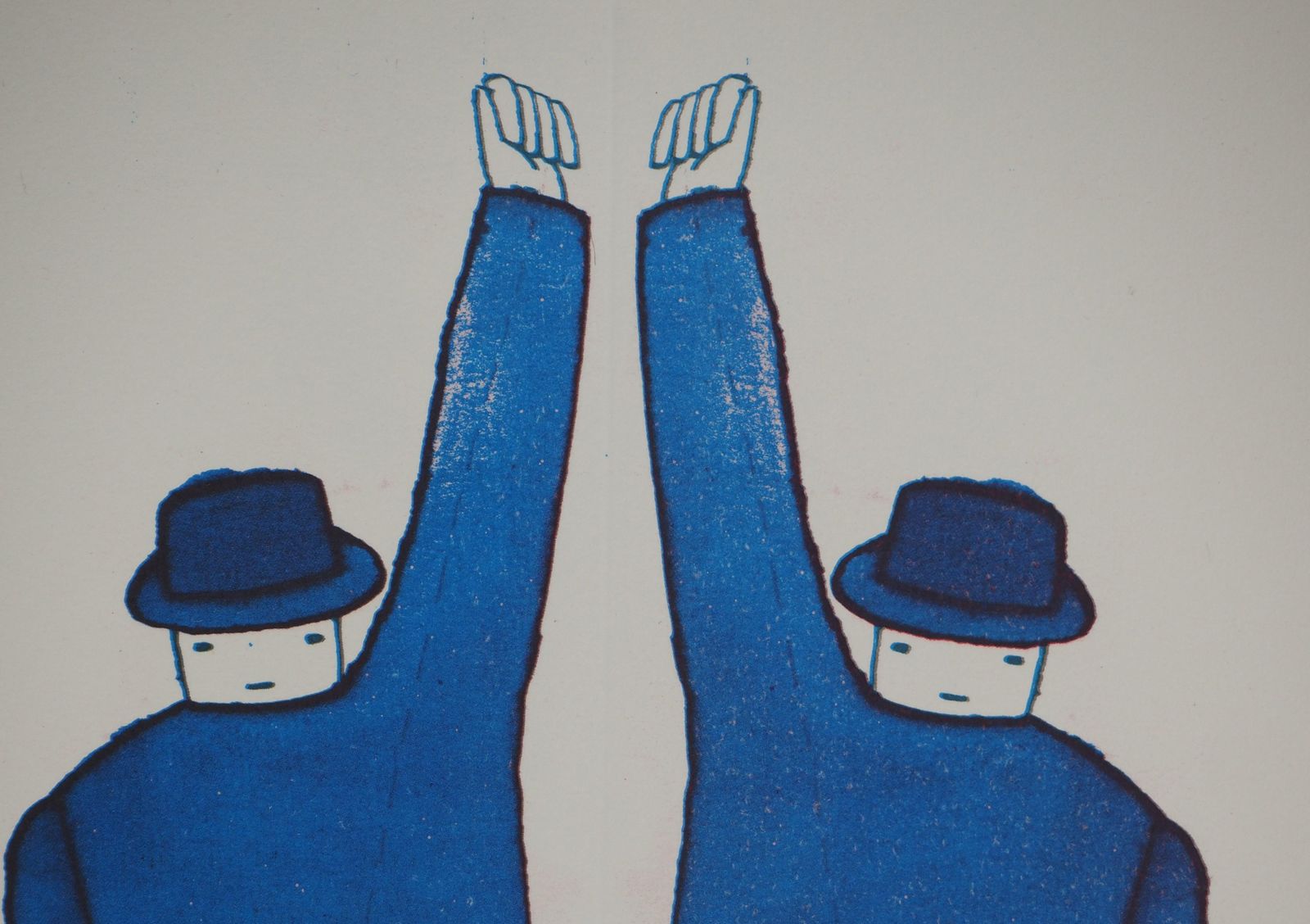 Jean Michel Folontwins : Men In A Mirror   Print : Grreeting Card For Galerie Chave 19771977 photo 129.0