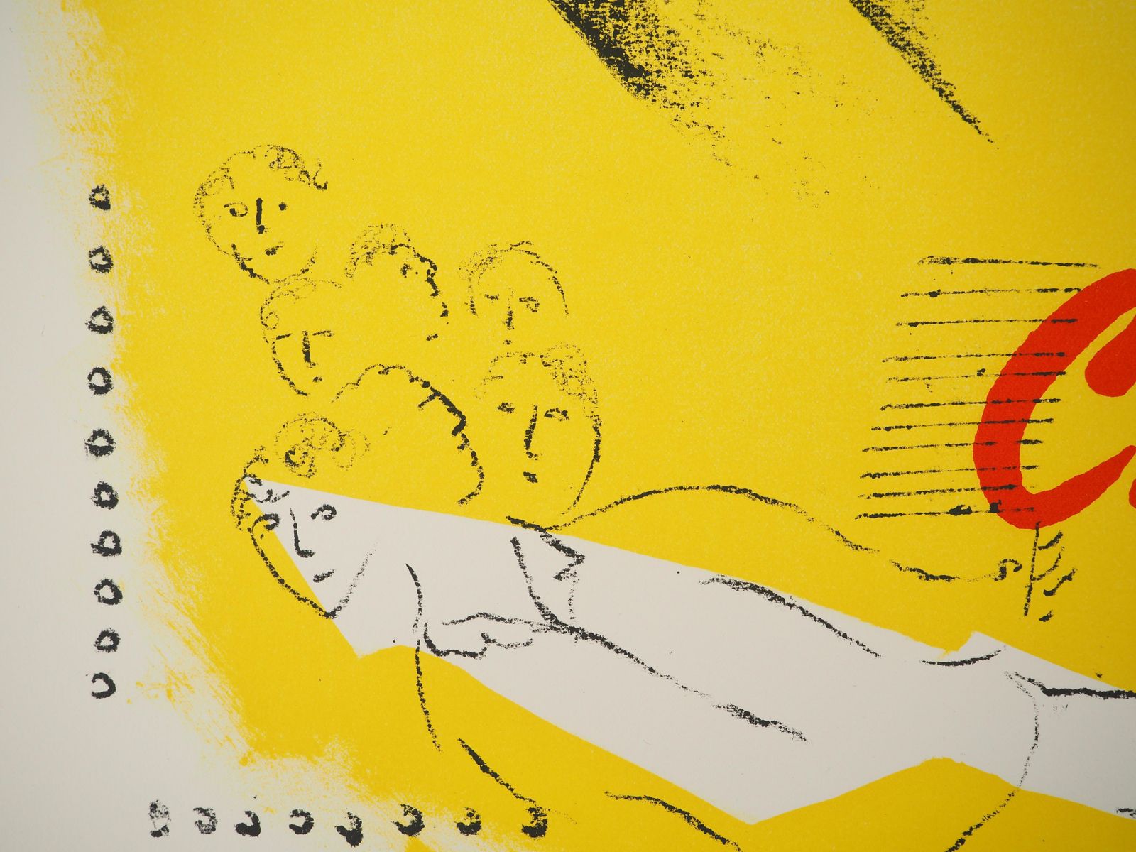 Marc Chagallcircus : Acrobat On Yellow Backgroung   Original Lithograph (Mourlot #602)1959 photo buy