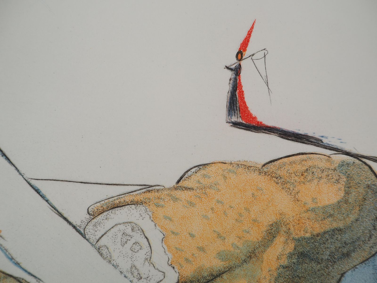 Salvador Dalí­Casanova : Sommelier Love With Cucumber   Original Etching (Field #67 4e)1967 photo 643.0