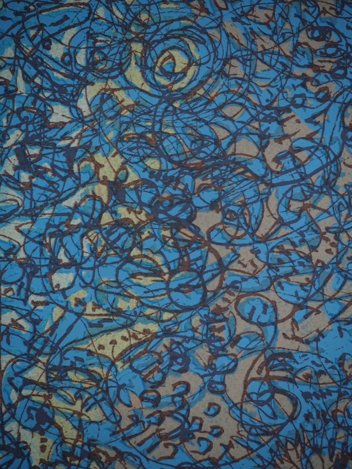 Mark Tobeymark Tobey : Blue Composition, Original Signed Screenprint photo Art