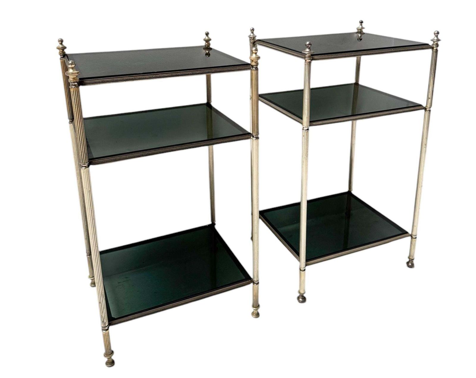 Hollywood Regency Pair Of Side Tables By Maison Jansen, 1940s photo furniture