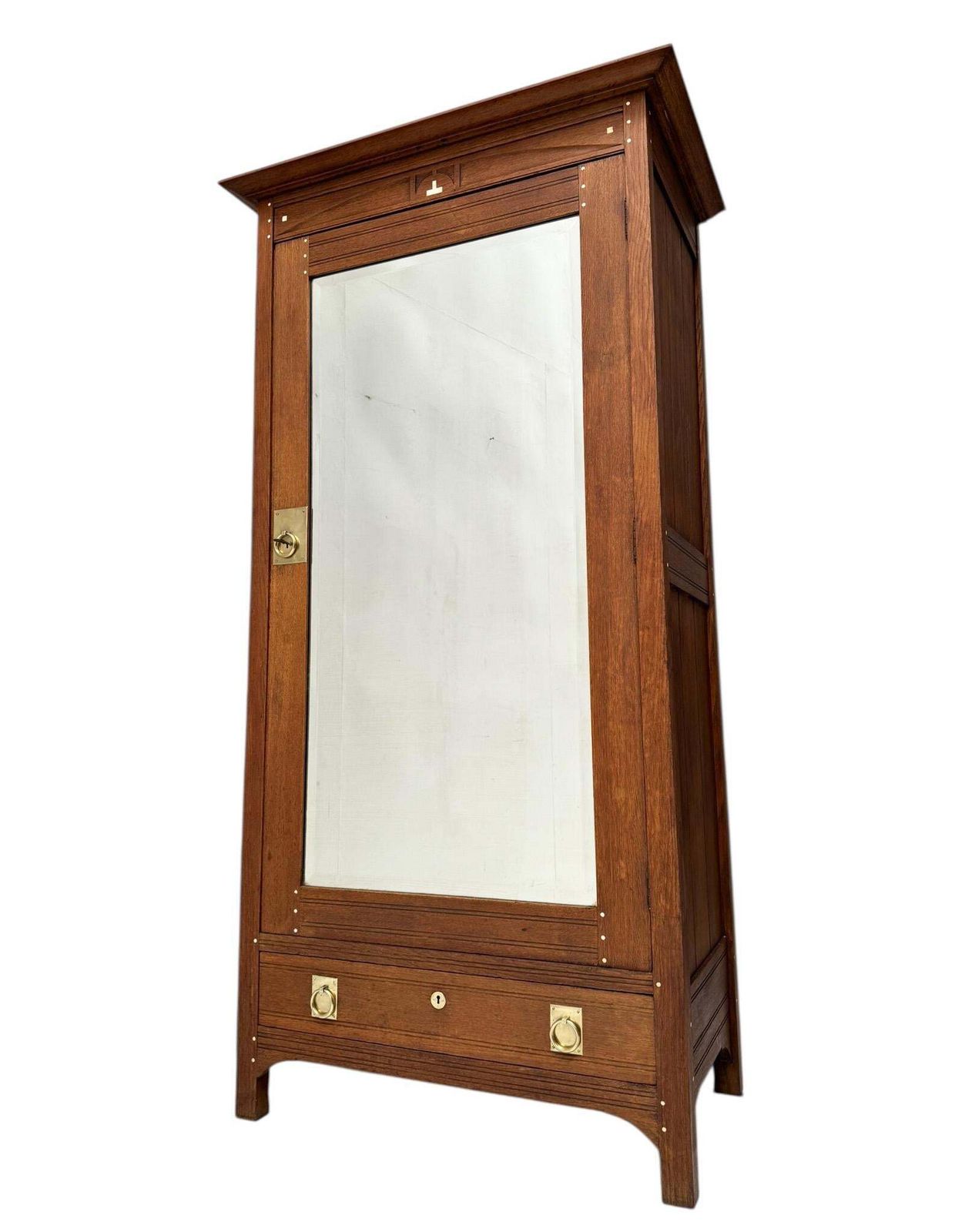 Arts & Crafts One Door Armoire Or Wardrobe Onder Den Sint Maarten Style, 1900s photo 2788.0