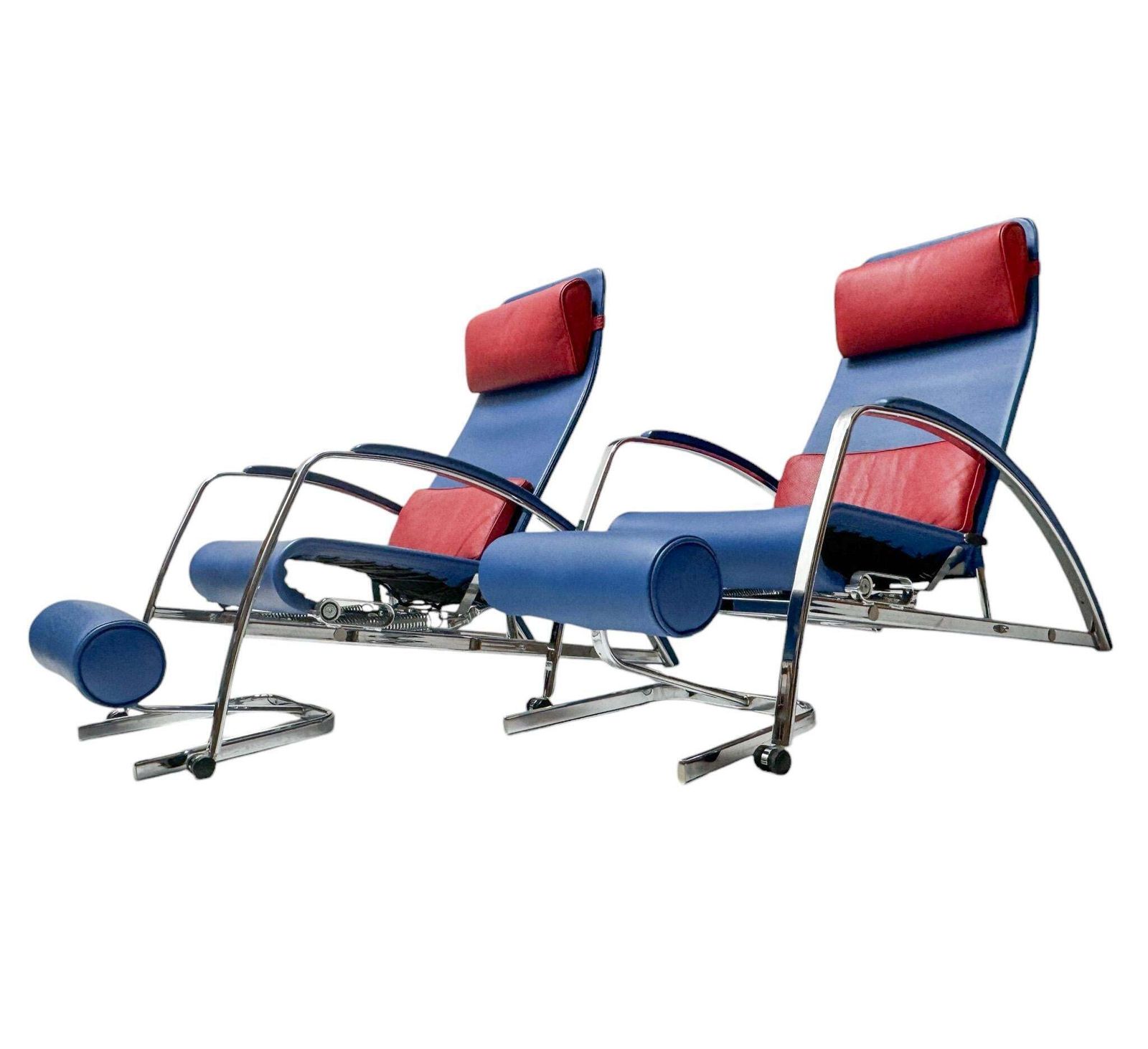 Pair Of  Grand Repos Lounge Chairs With Stools By Jean Prouvé Tecta , 1980s photo for sale