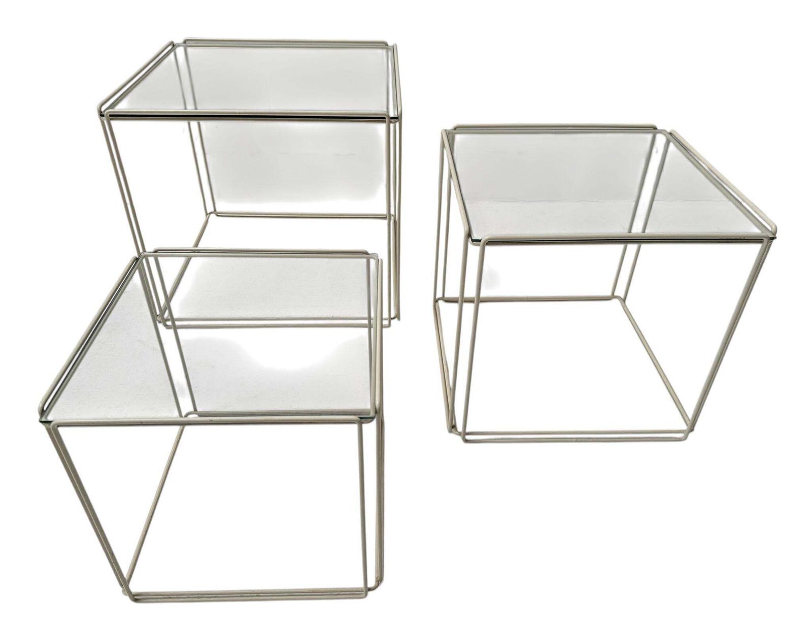 Mid Century Modern Isocele Nesting Tables By Max Sauze For Groupe S.A, 1970s photo vinterior