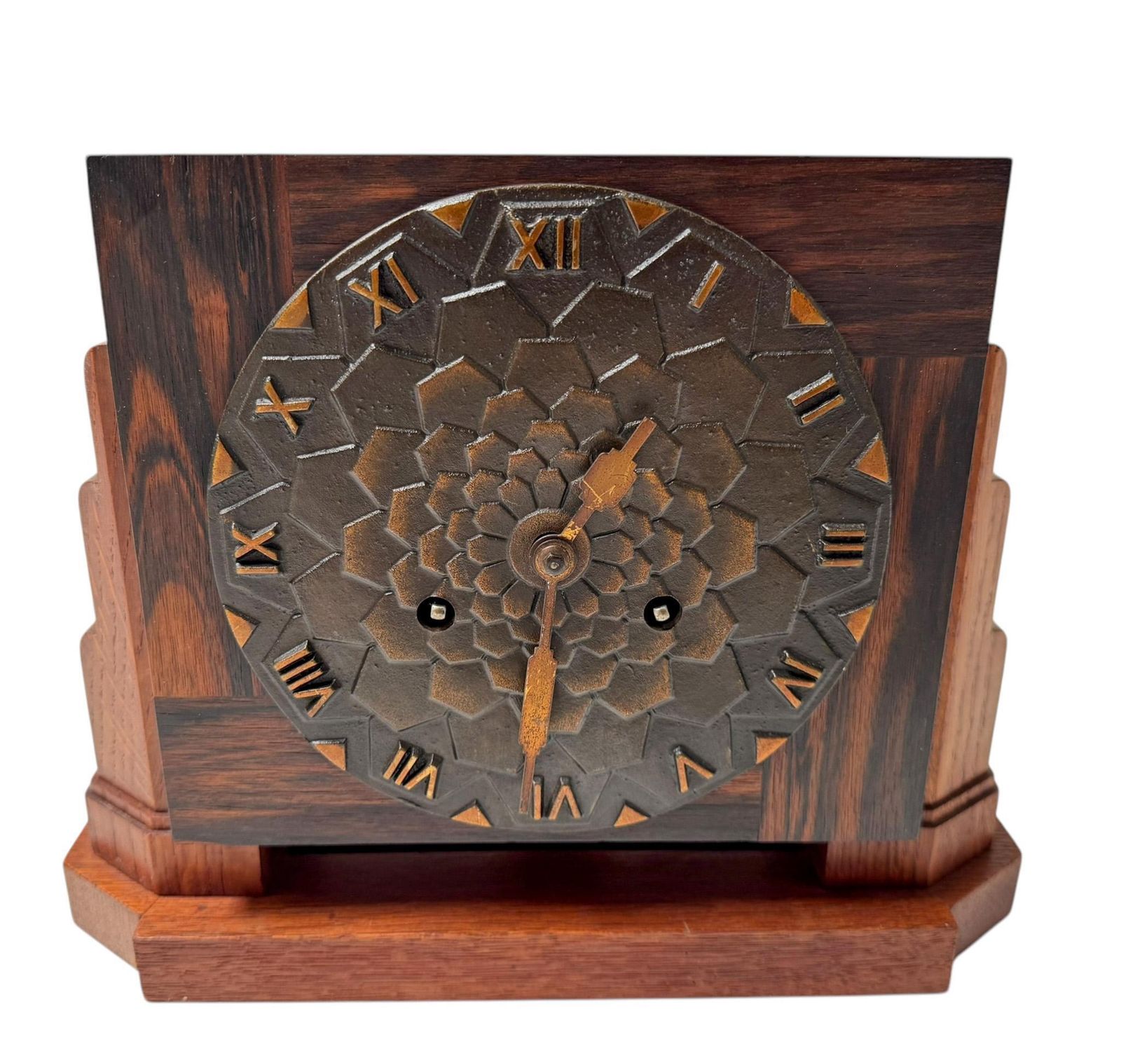 Art Deco Amsterdamse School Mantel Clock By Mundiklok, 1920s photo vintage