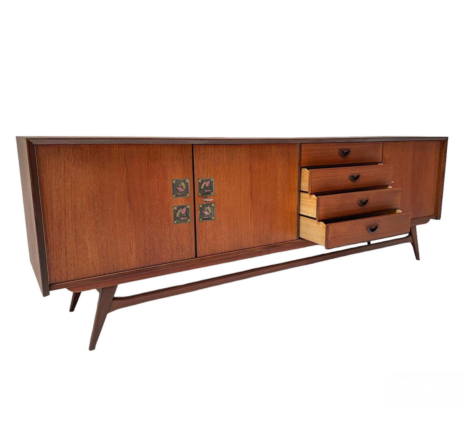 Mid Century Modern Credenza Or Sideboard By Louis Van Teeffelen For Wébé, 1960s photo vinterior