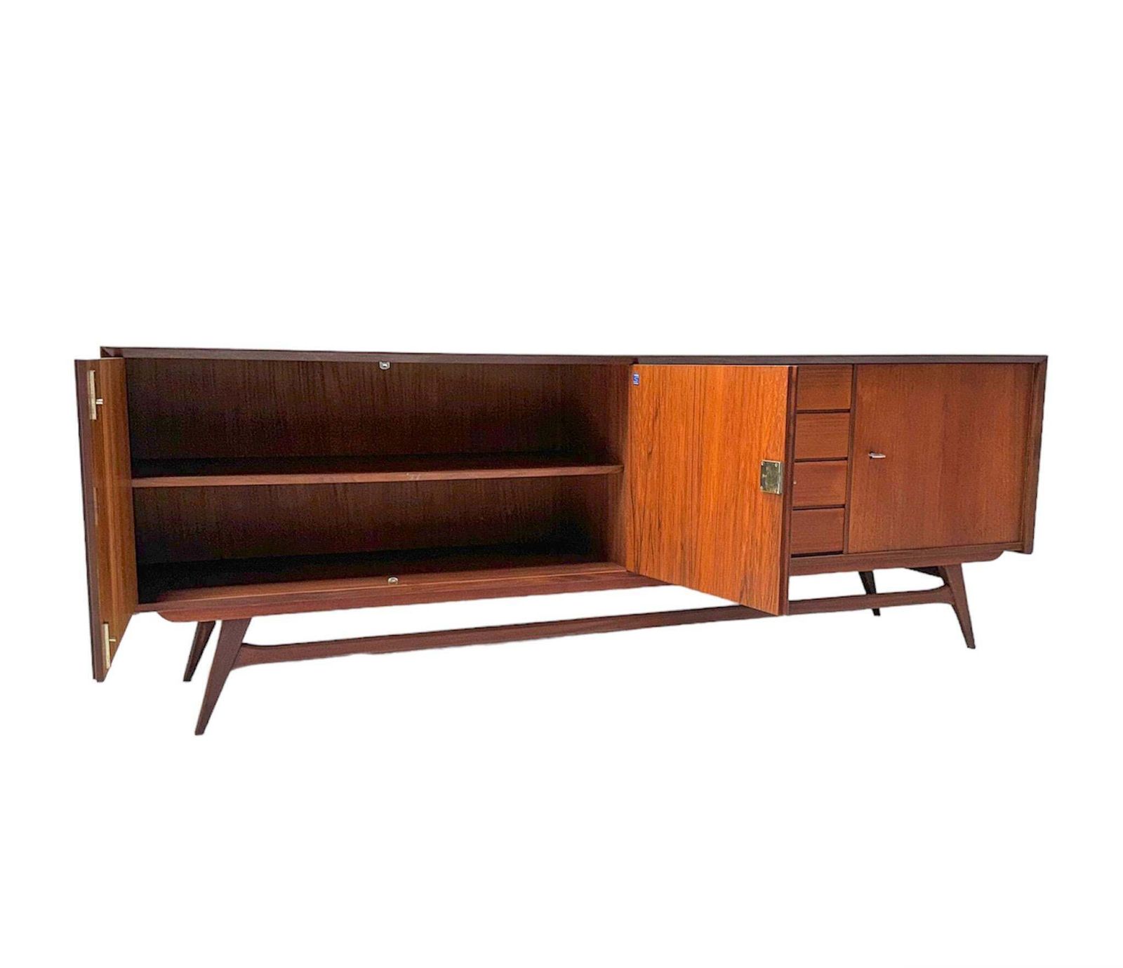 Mid Century Modern Credenza Or Sideboard By Louis Van Teeffelen For Wébé, 1960s photo buy