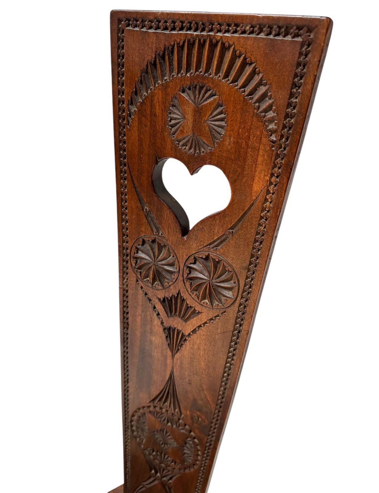 Arts & Crafts Art Nouveau Kerfschnitt Side Chair, 1900s photo for sale