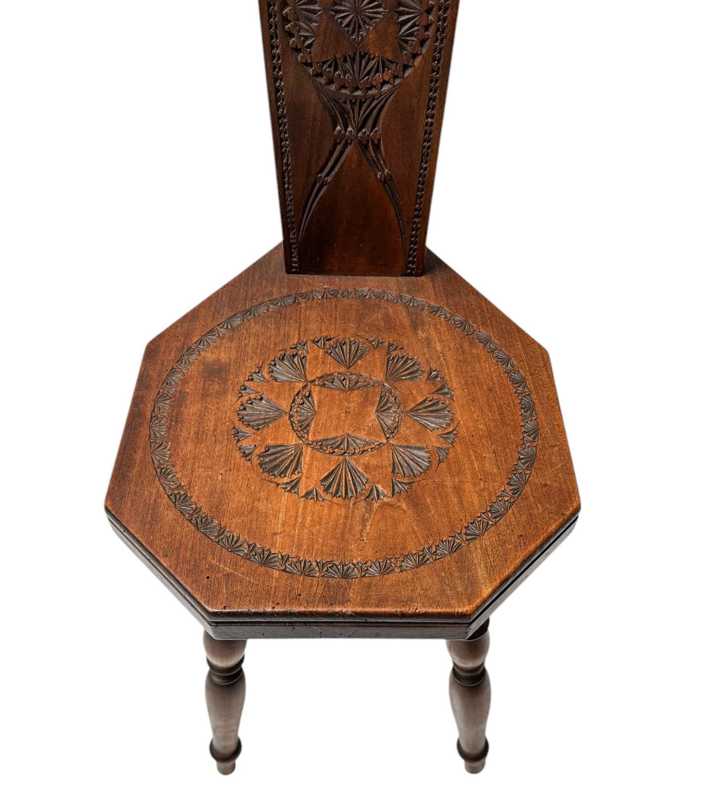Arts & Crafts Art Nouveau Kerfschnitt Side Chair, 1900s photo buy
