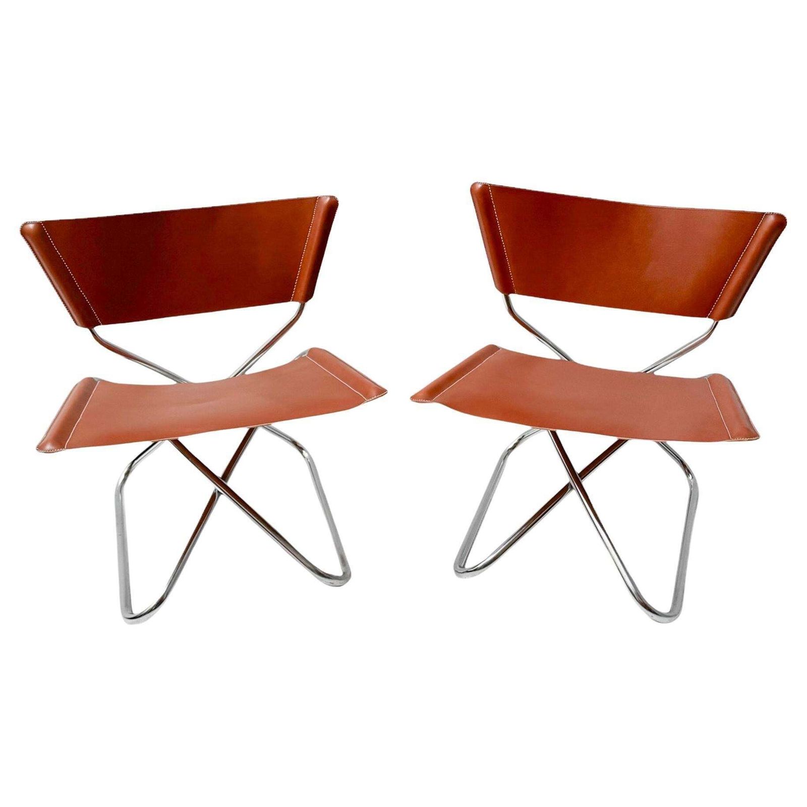 Erik Magnussen Pair Of Z Down Lounge Chairs For Torben ørskov Denmark, 1960s
