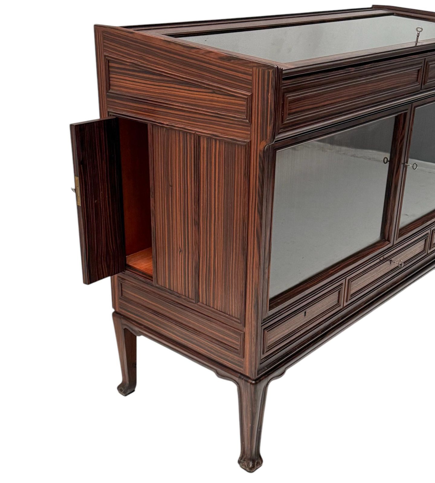 photo vinterior Art Deco Amsterdamse School Vitrine Or Display Cabinet By Napoleon Le Grand