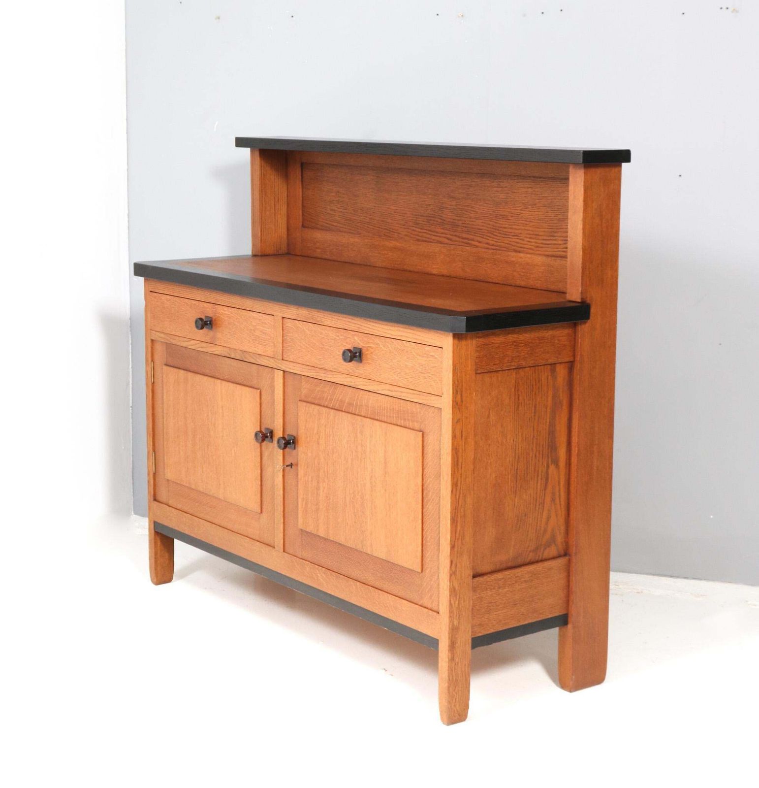 Art Deco Modernist Credenza Or Sideboard By H. Fels For L.O.V. Oosterbeek photo vintage