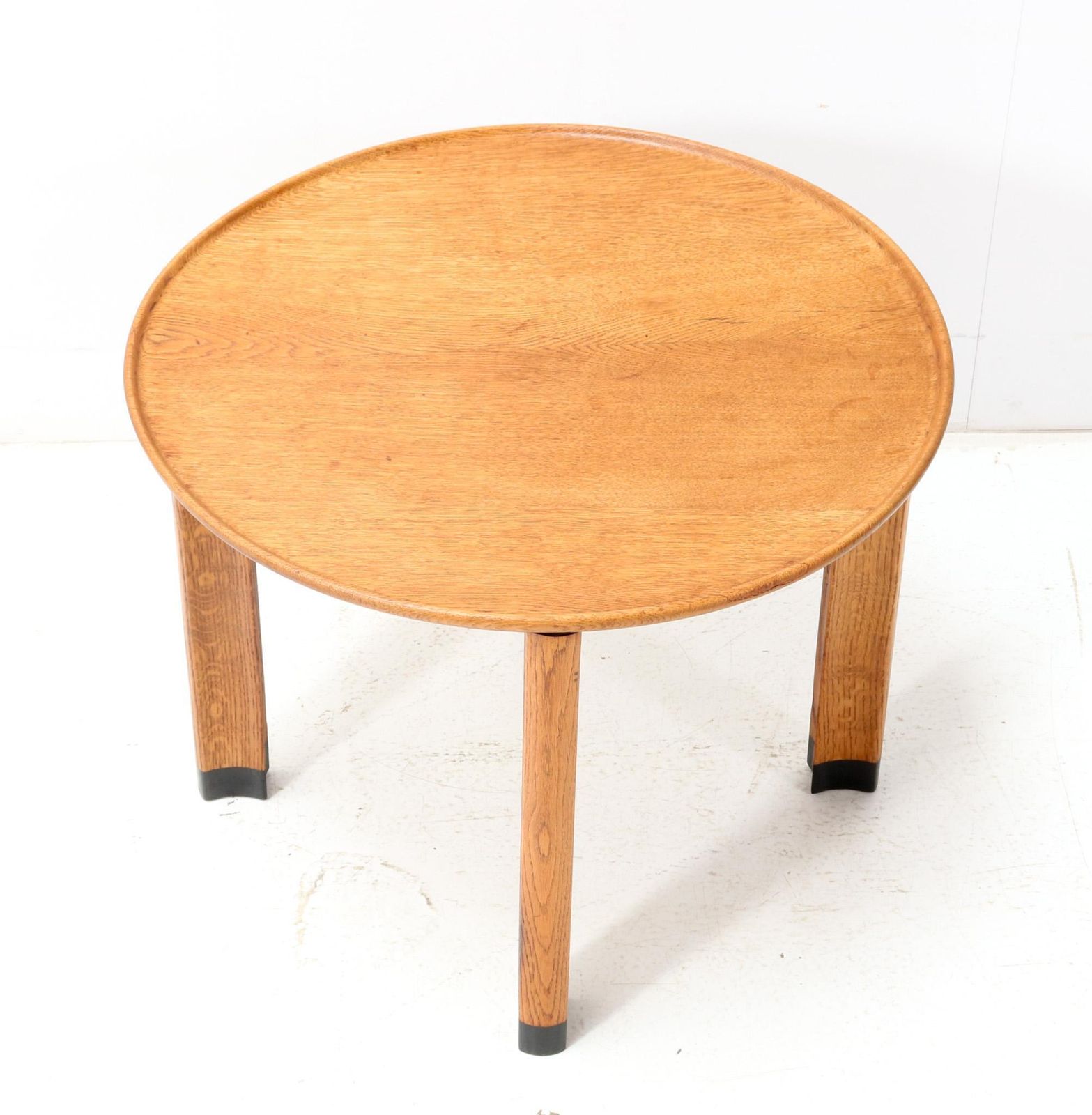 Oak Art Deco Amsterdamse School Side Table By Piet Kramer For Randoe, Circa 1919 photo Furniture