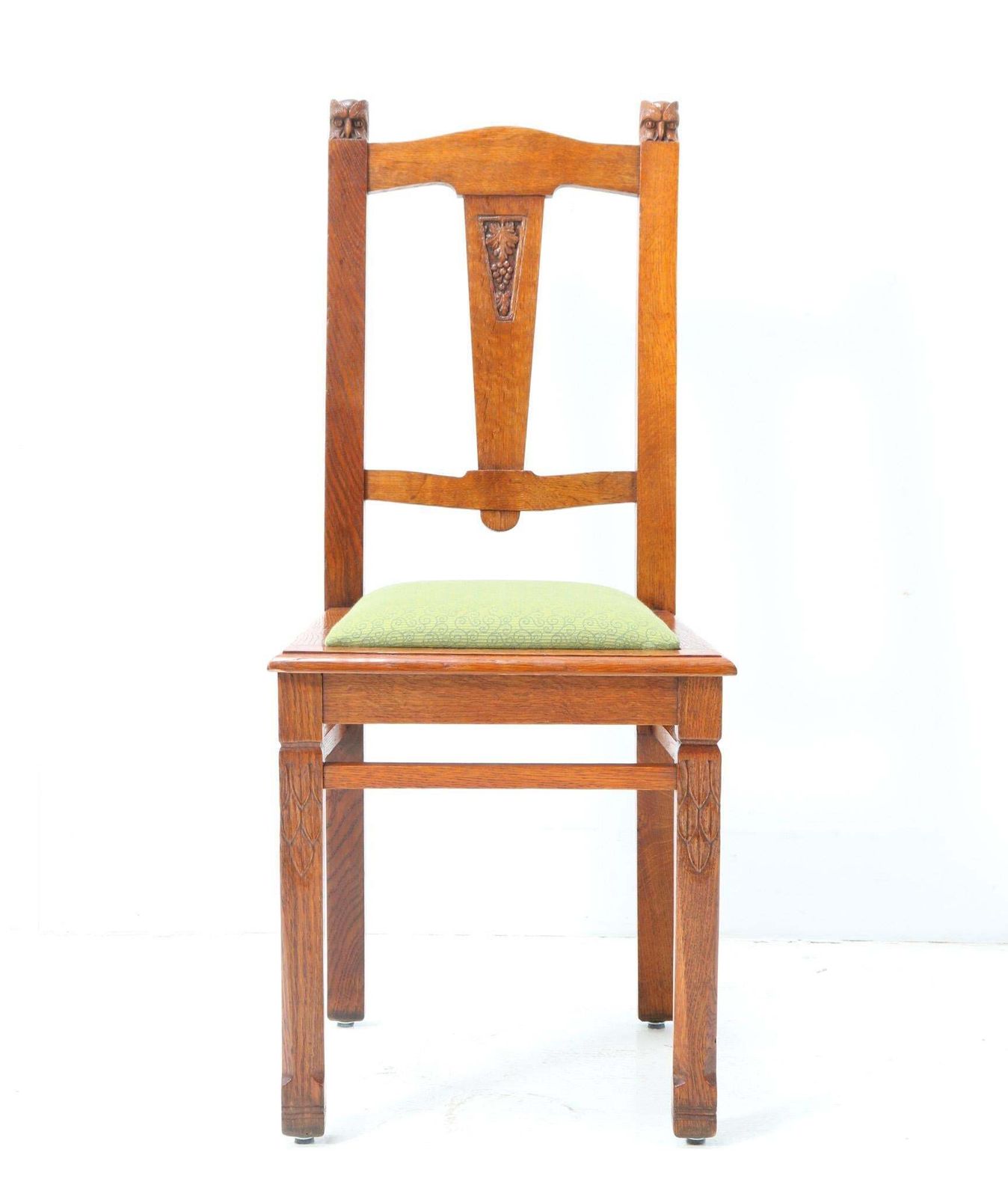 Oak Arts & Crafts Art Nouveau Side Chair By Kobus De Graaff, 1900s photo furniture
